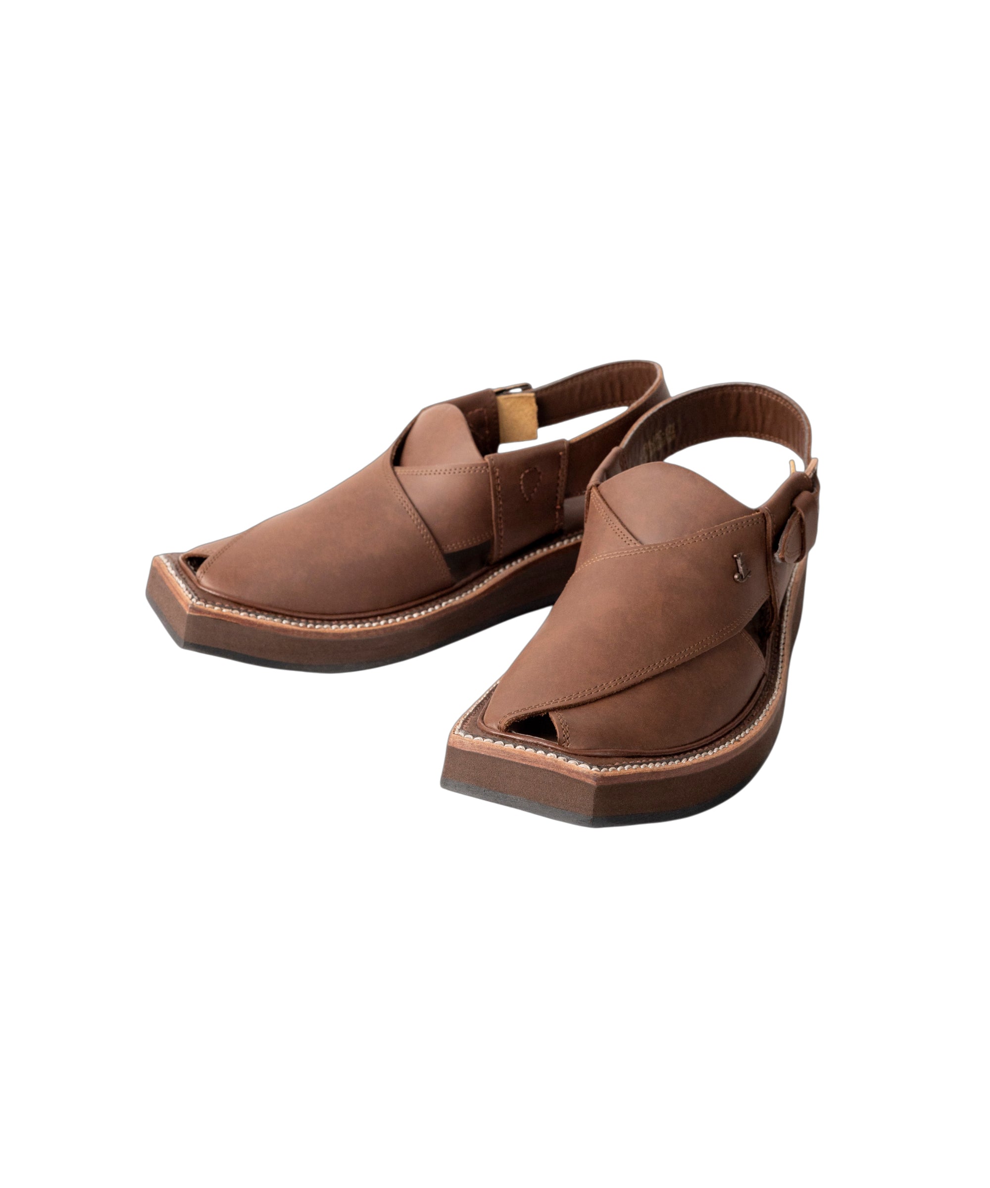 DARK BROWN HIGH CHROME KAPTAAN SANDALS