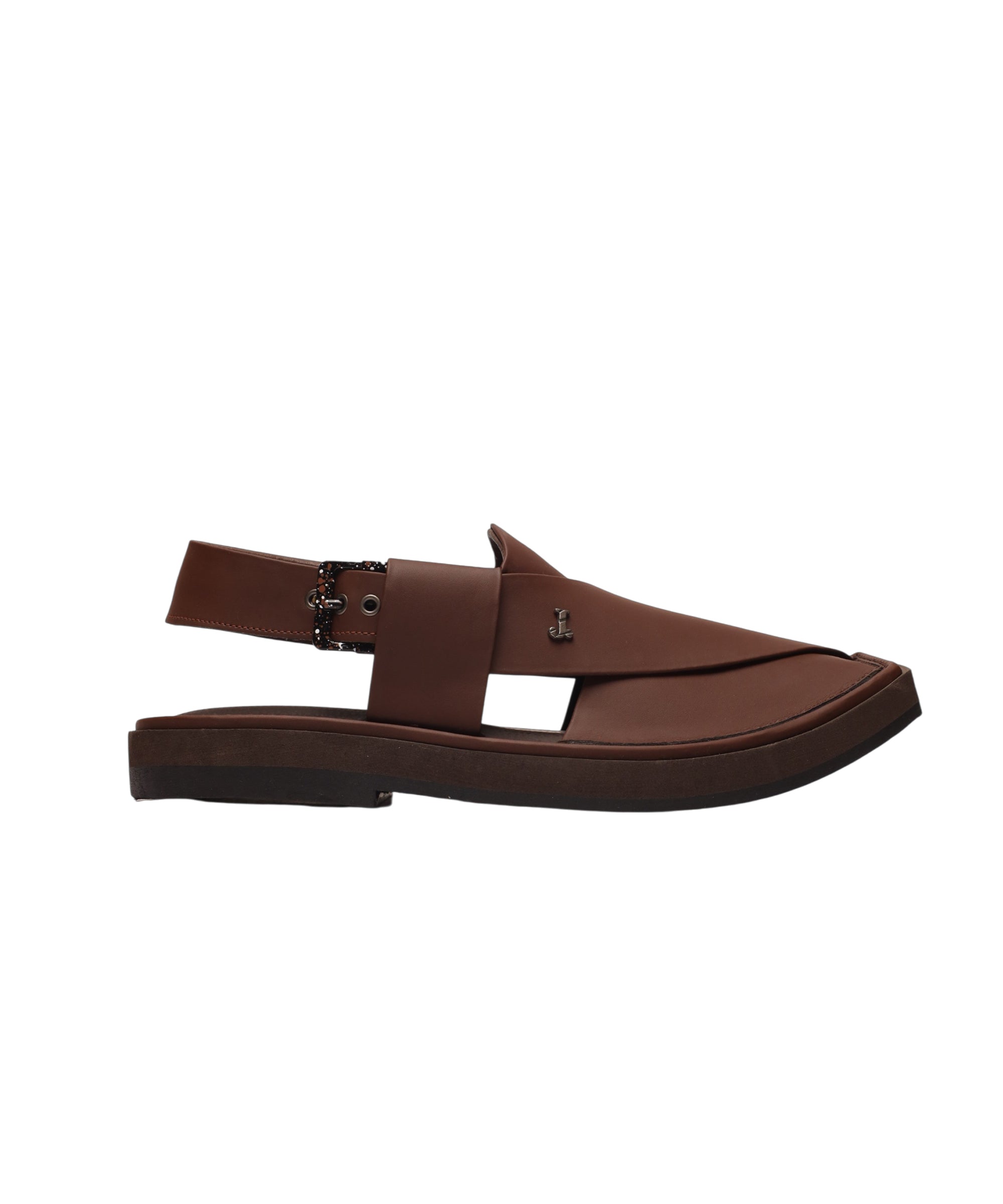 DARK BROWN PLAIN PESHAWARI SANDALS