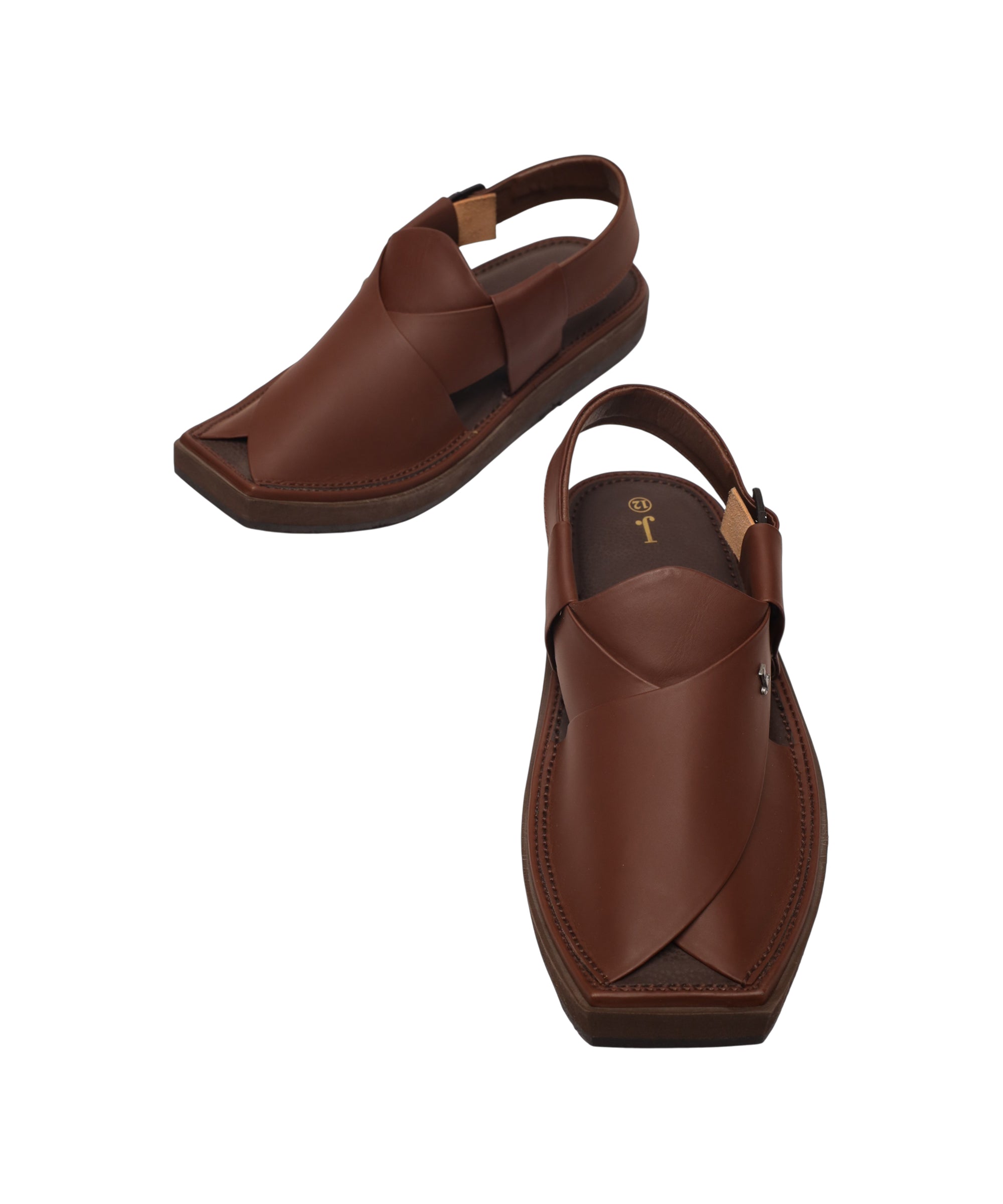 DARK BROWN PLAIN PESHAWARI SANDALS
