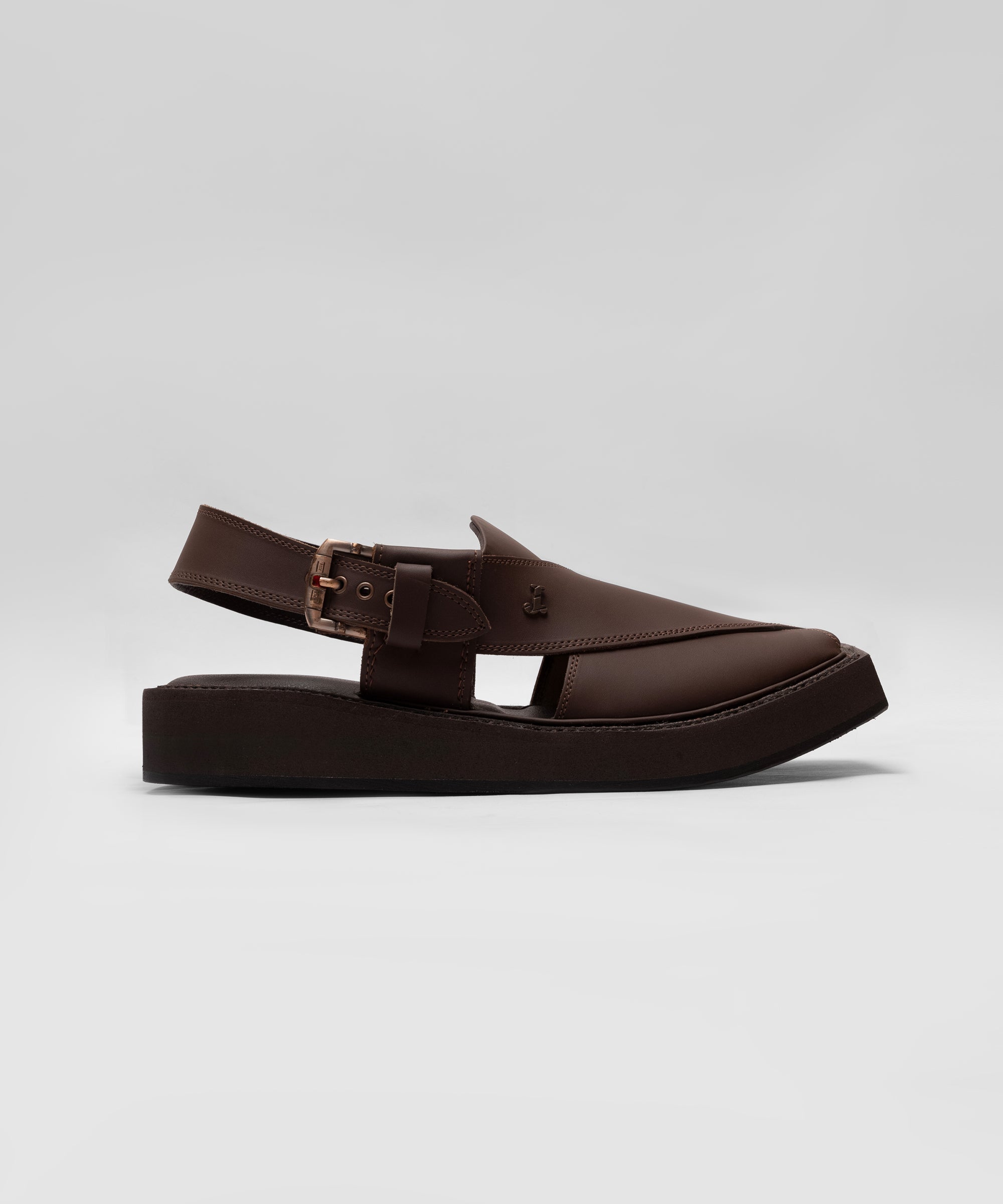 Brown Plain Peshawari Sandals