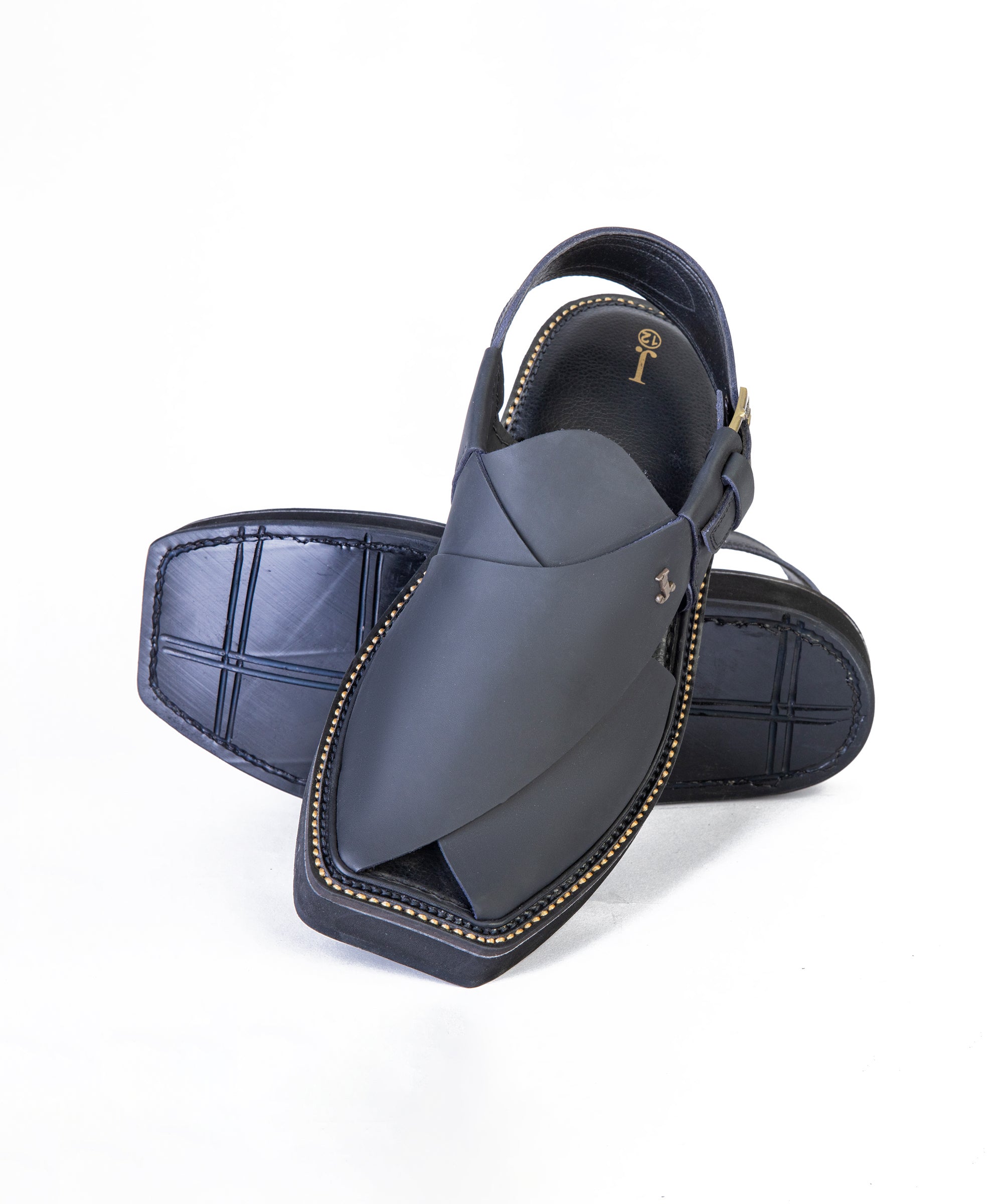 BLACK PESHAWARI SANDALS