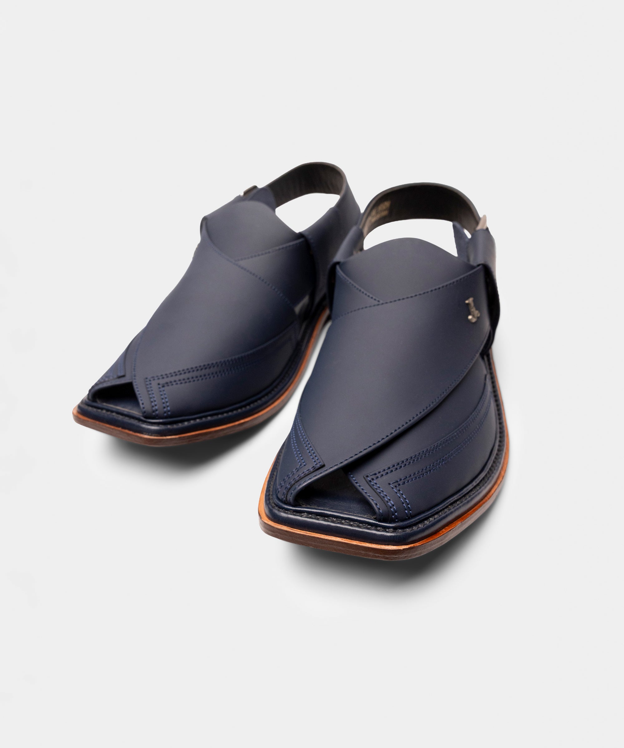 BLUE PLAIN PESHAWARI SANDALS