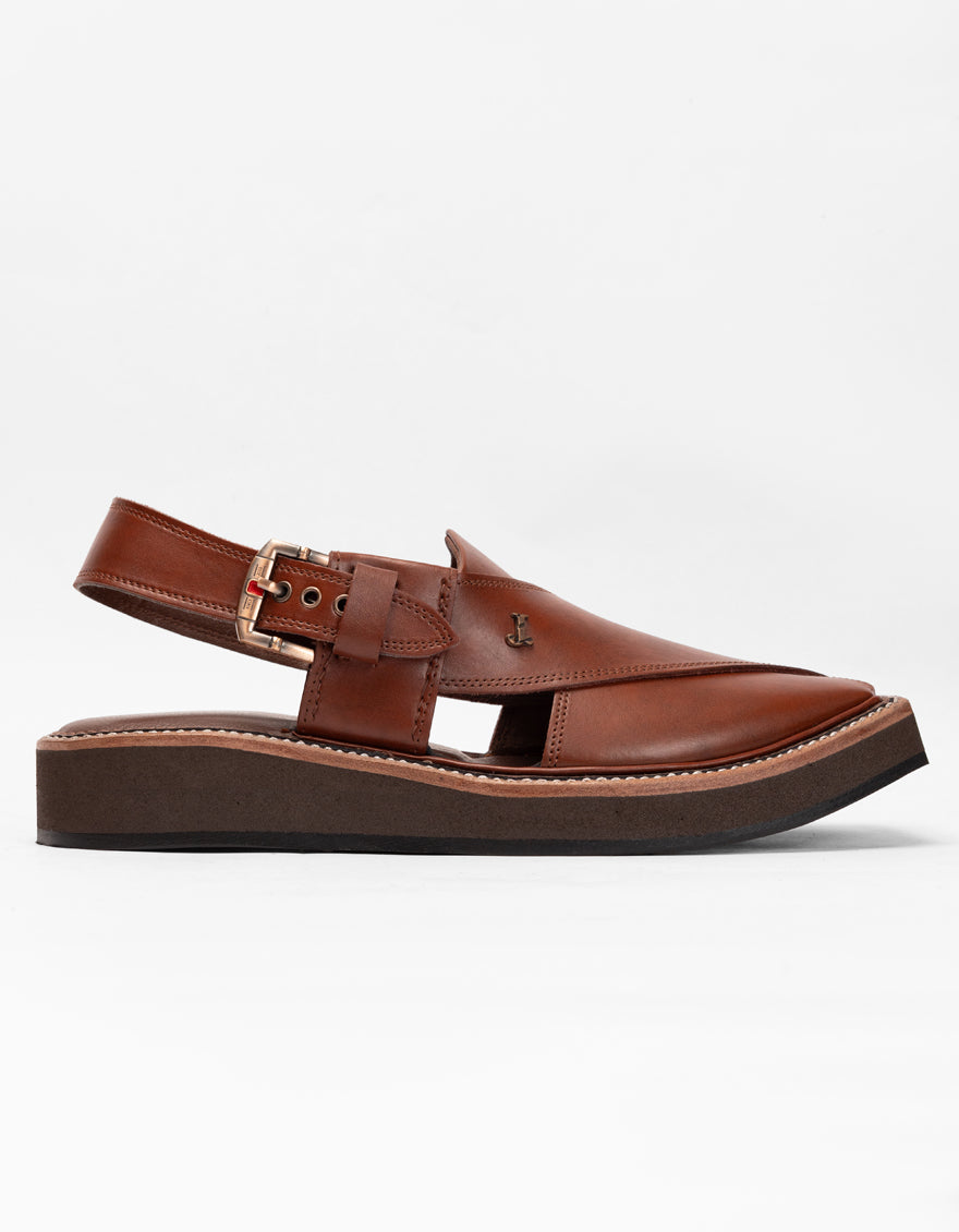 MAROON PLAIN PESHAWARI SANDALS
