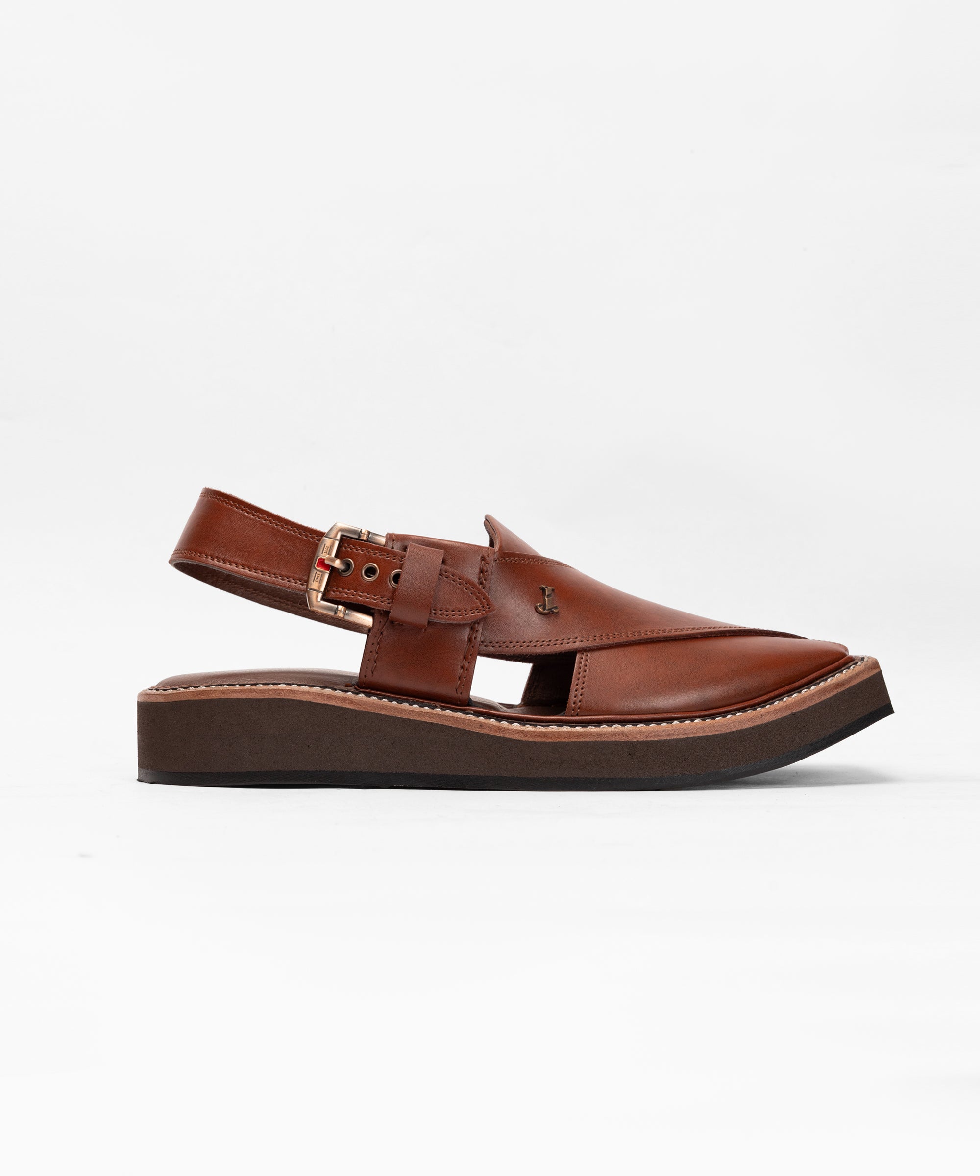 MAROON PLAIN PESHAWARI SANDALS