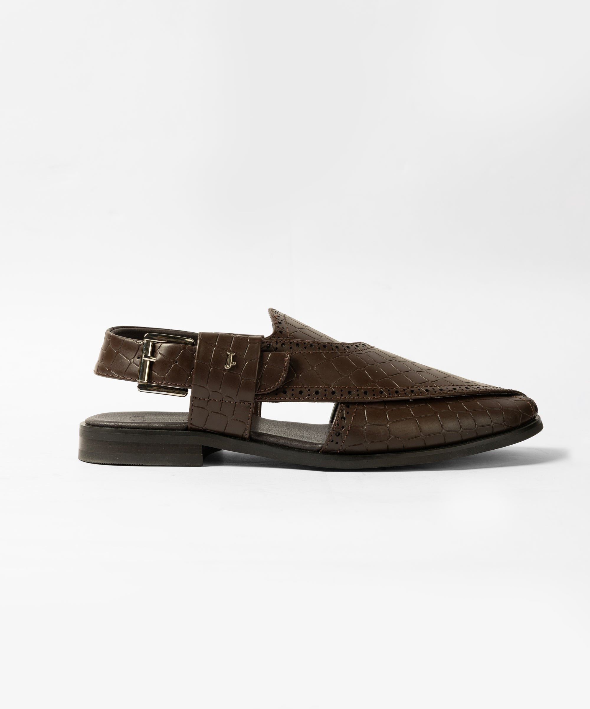 COFFEE TEXTURED PESHAWARI SANDALS