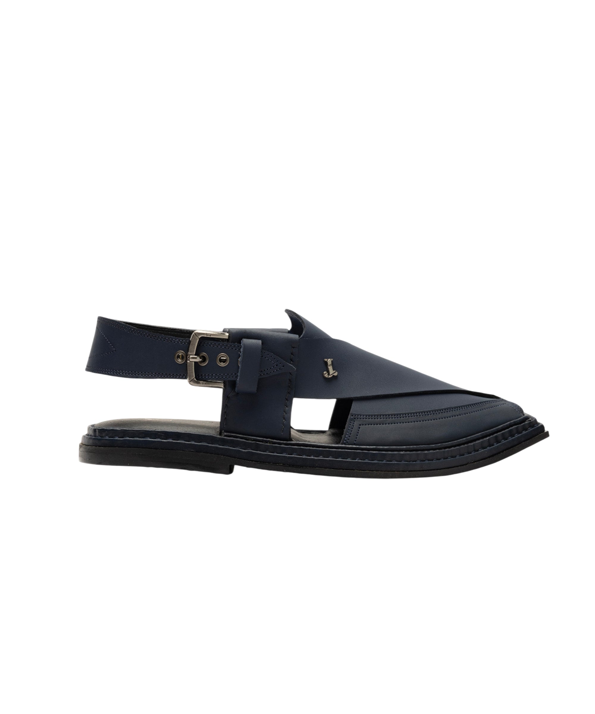 BLUE PLAIN PESHAWARI SANDALS