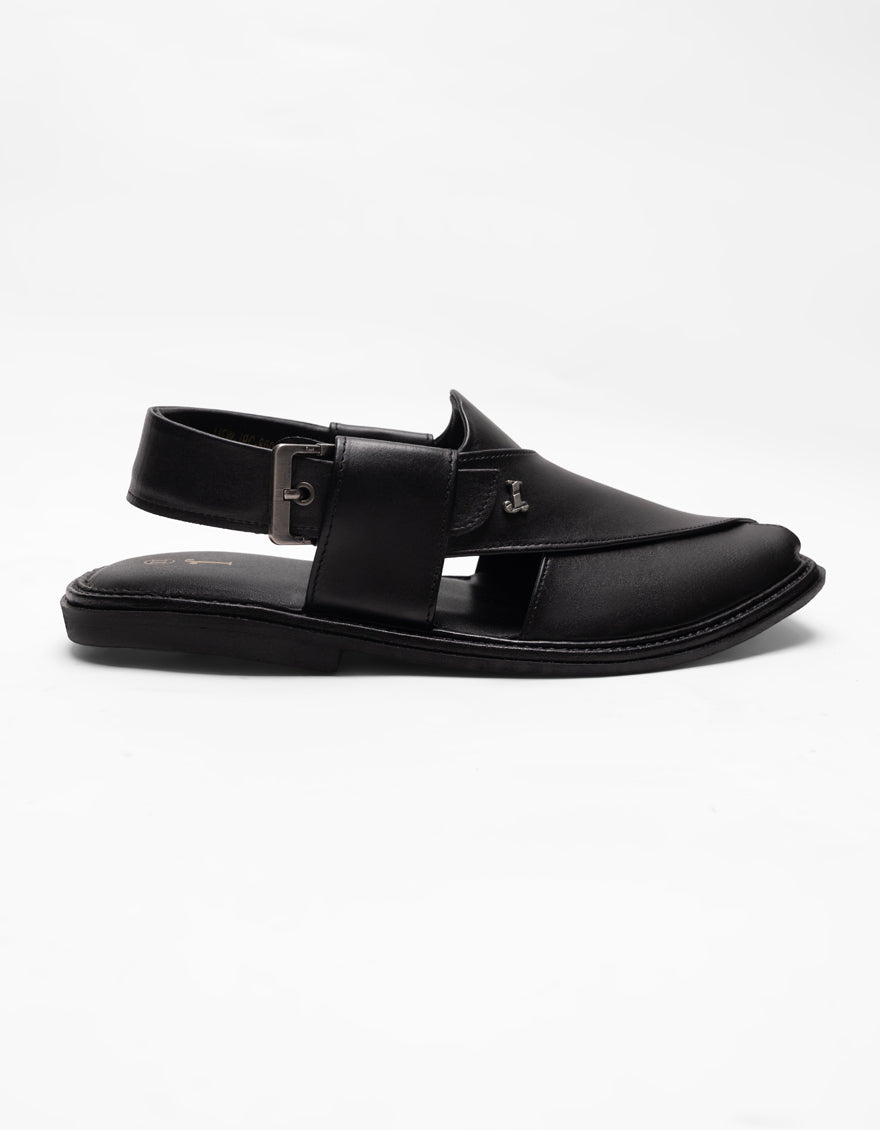BLACK PESHAWARI SANDALS