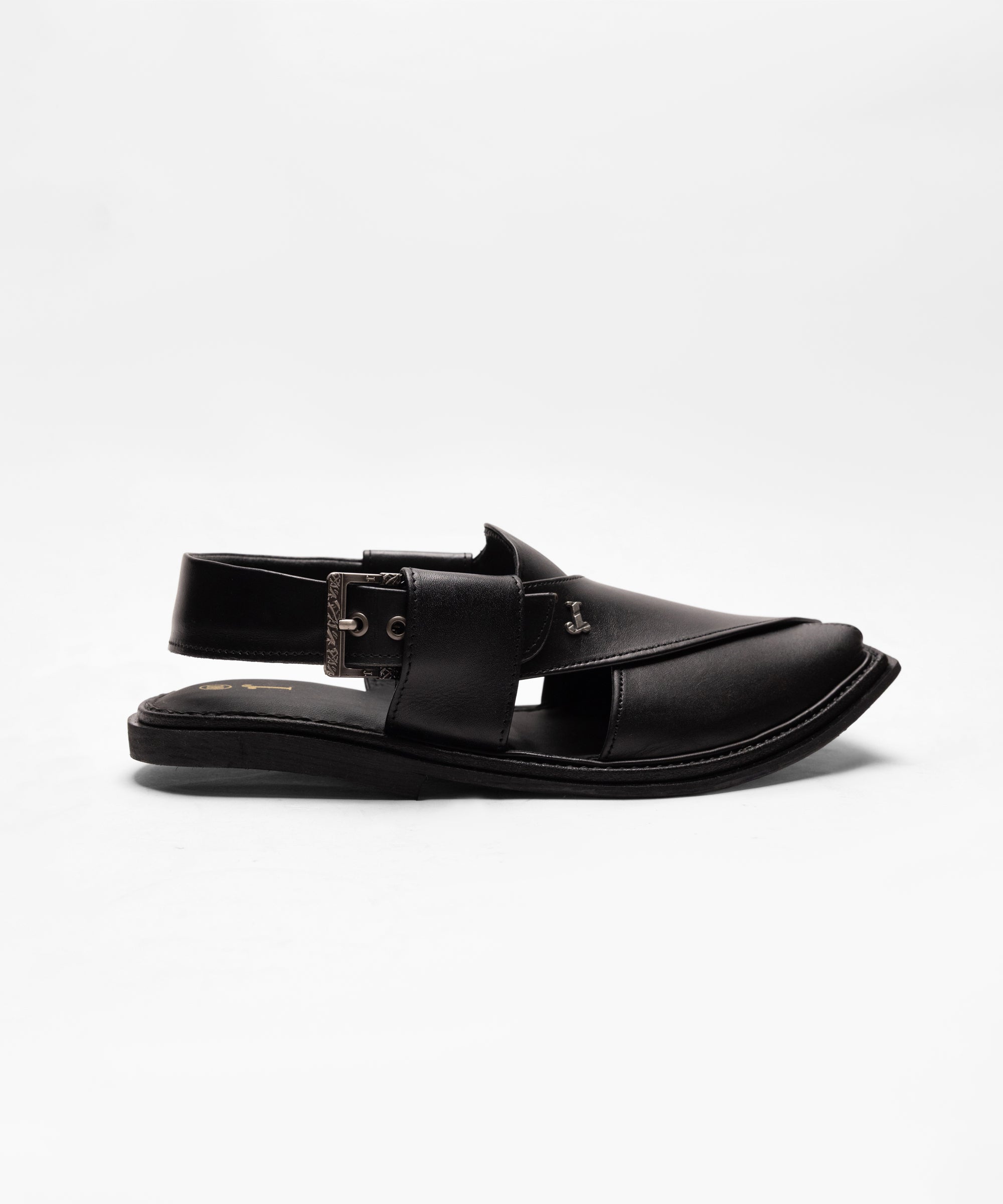 BLACK PLAIN PESHAWARI SANDALS