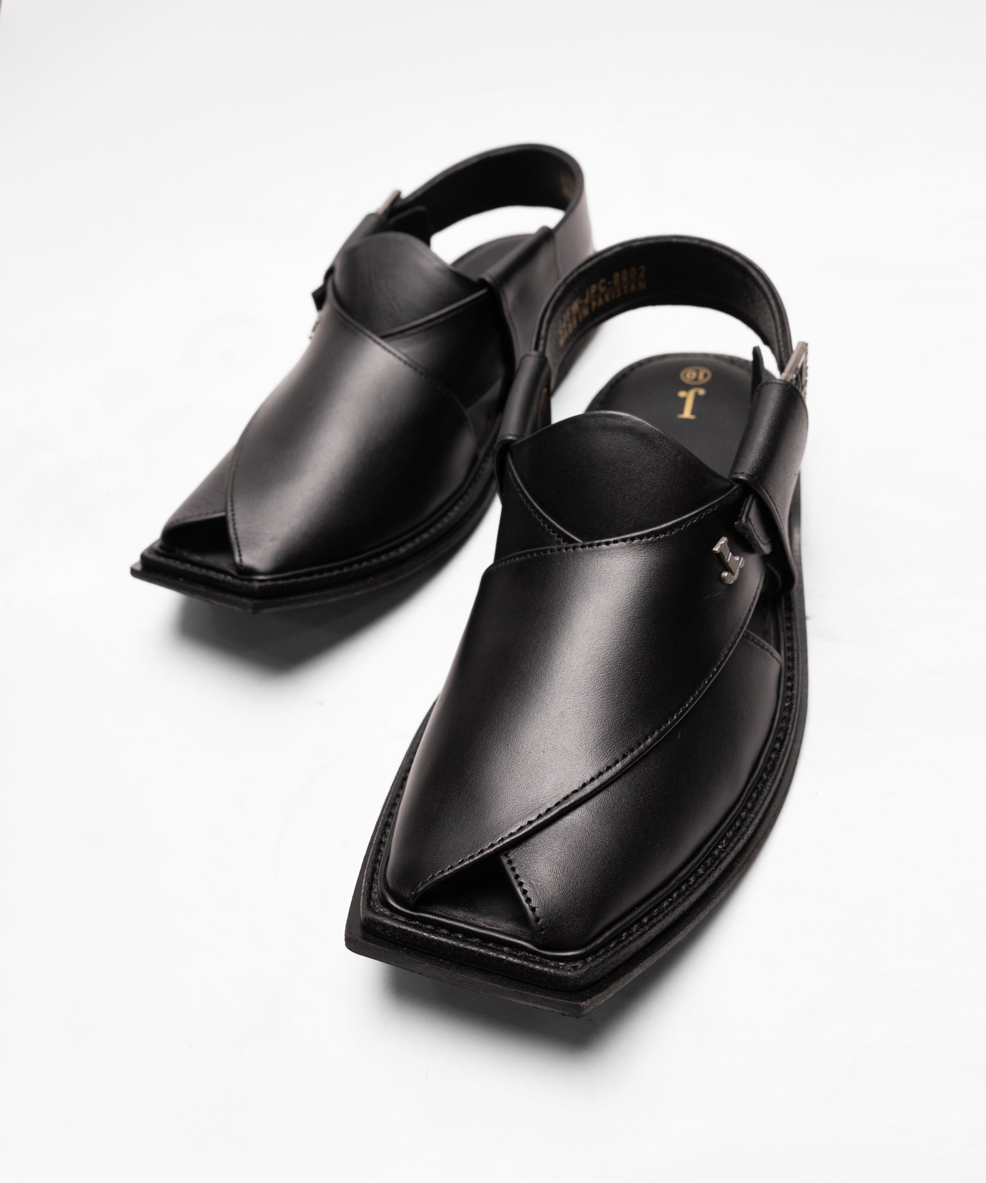 BLACK PLAIN PESHAWARI SANDALS