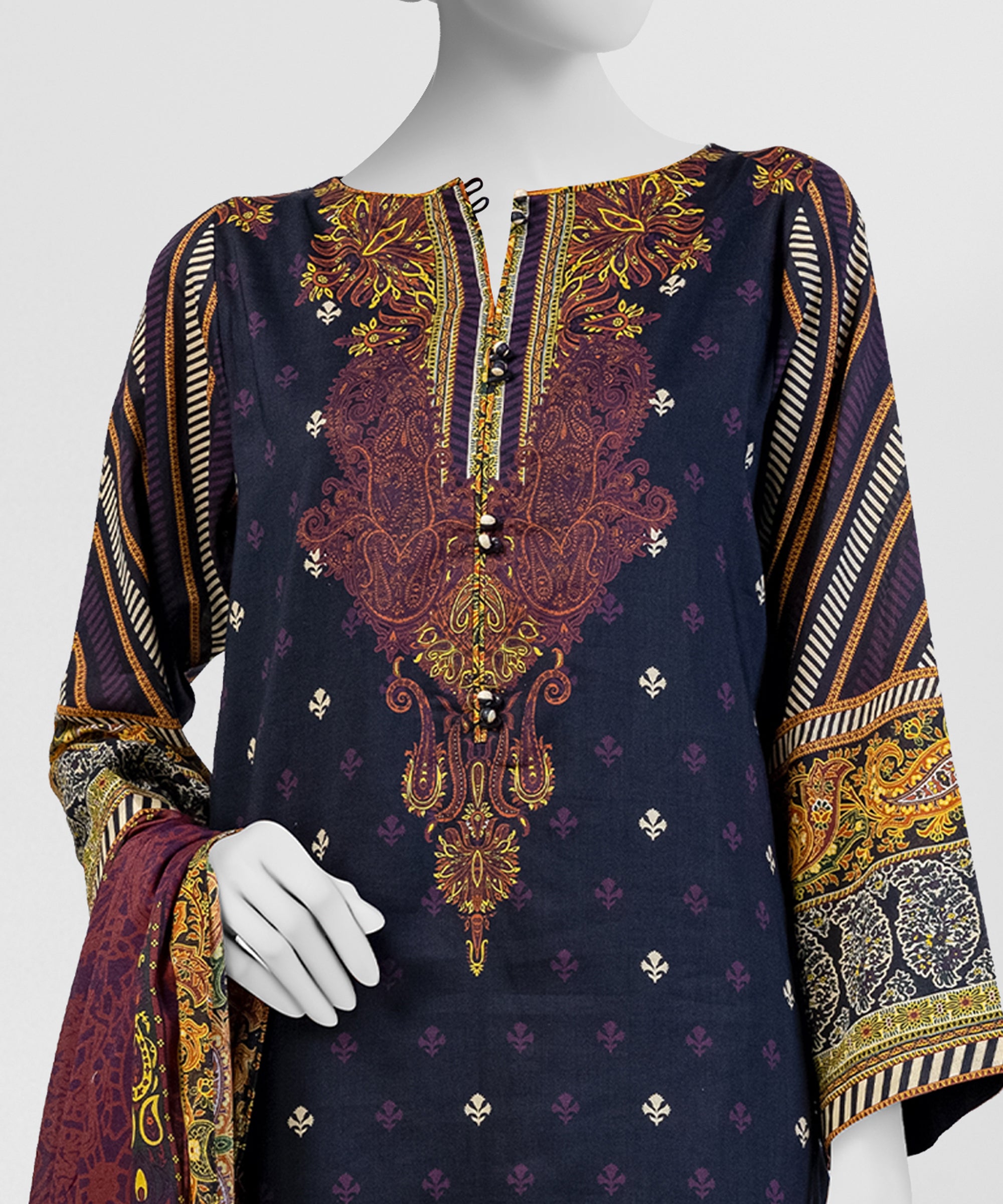 Black Unstitched 3Pc