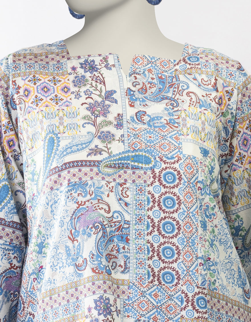 MULTICOLOR LAWN PRINTED KURTA