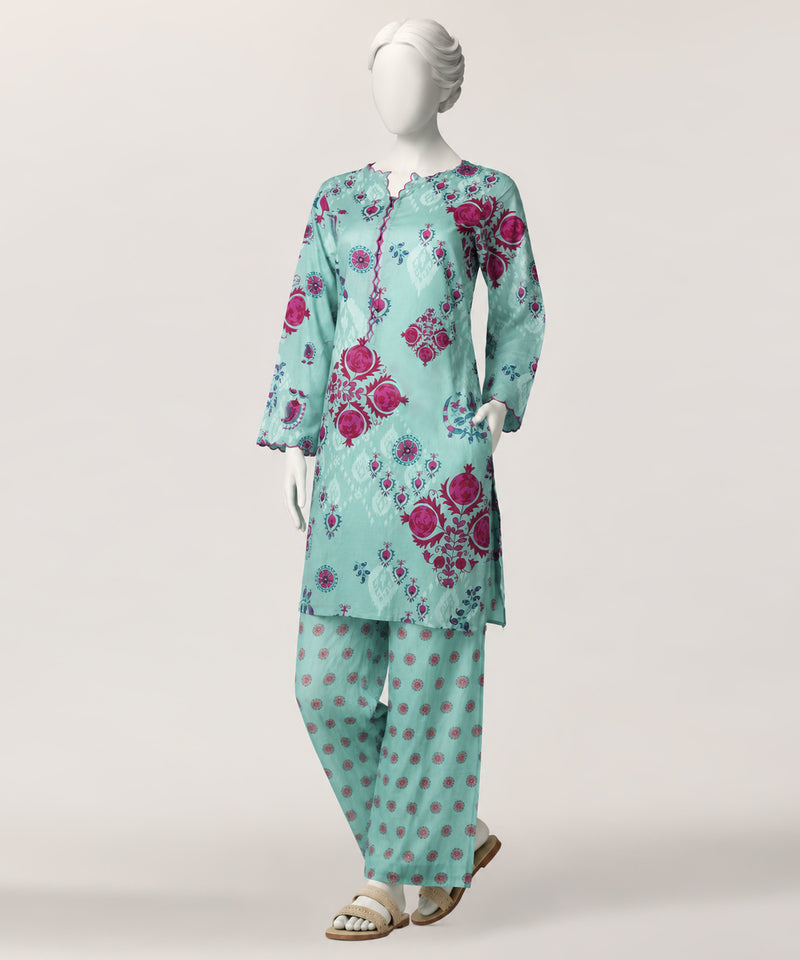 Green Lawn Printed Kurta