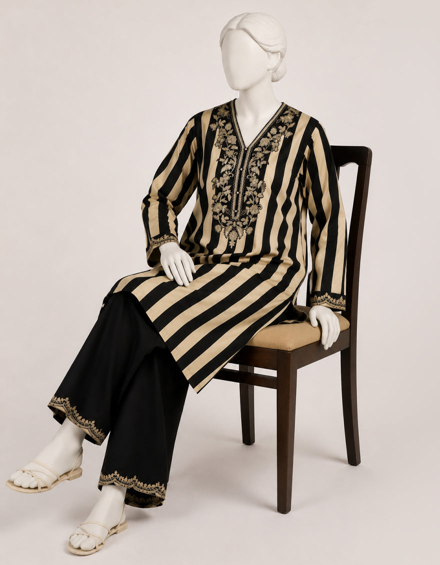 MULTICOLOR SILK EMBROIDERED CO-ORD SET