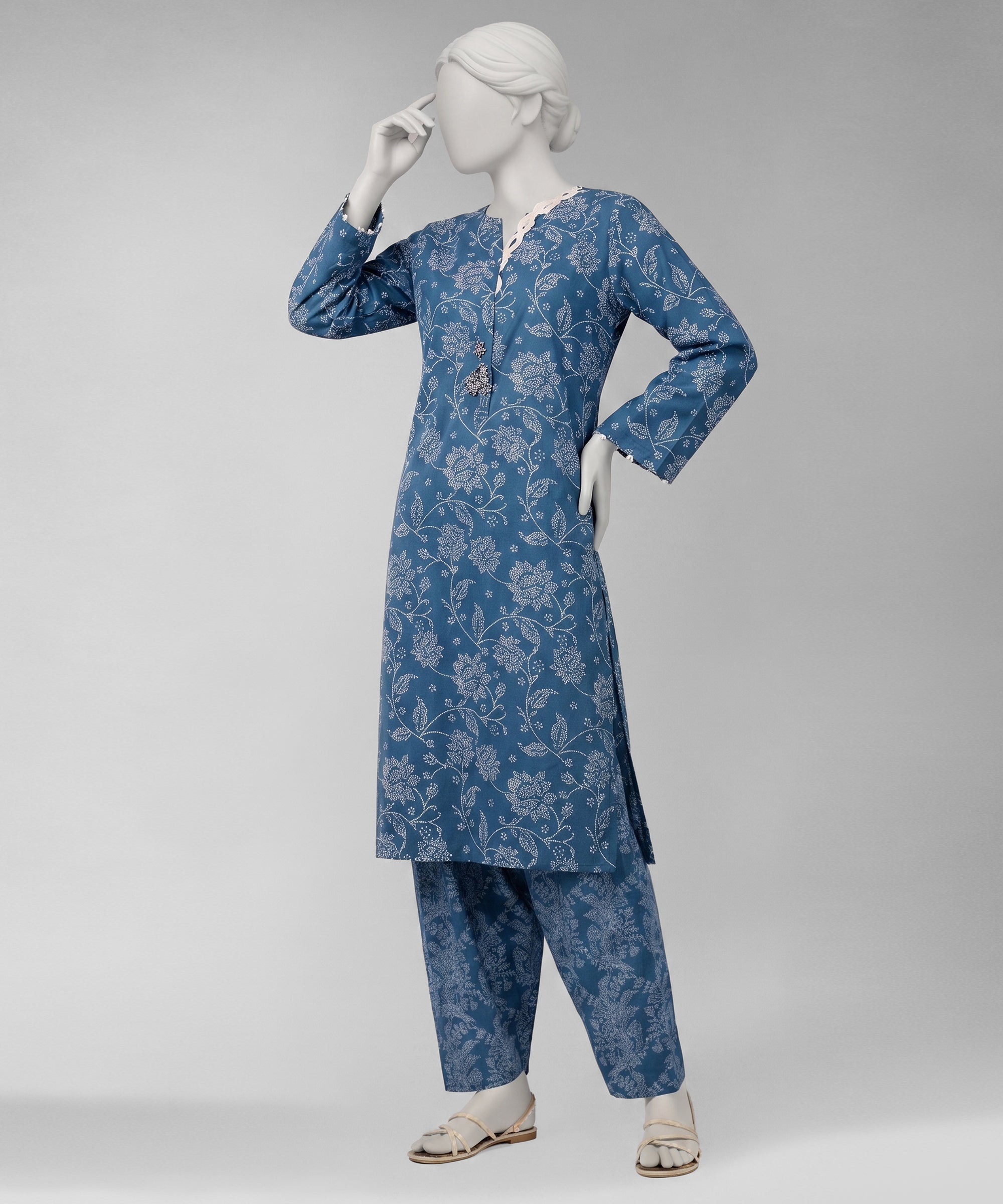 Multicolor Lawn Printed Unstitched 2Pc
