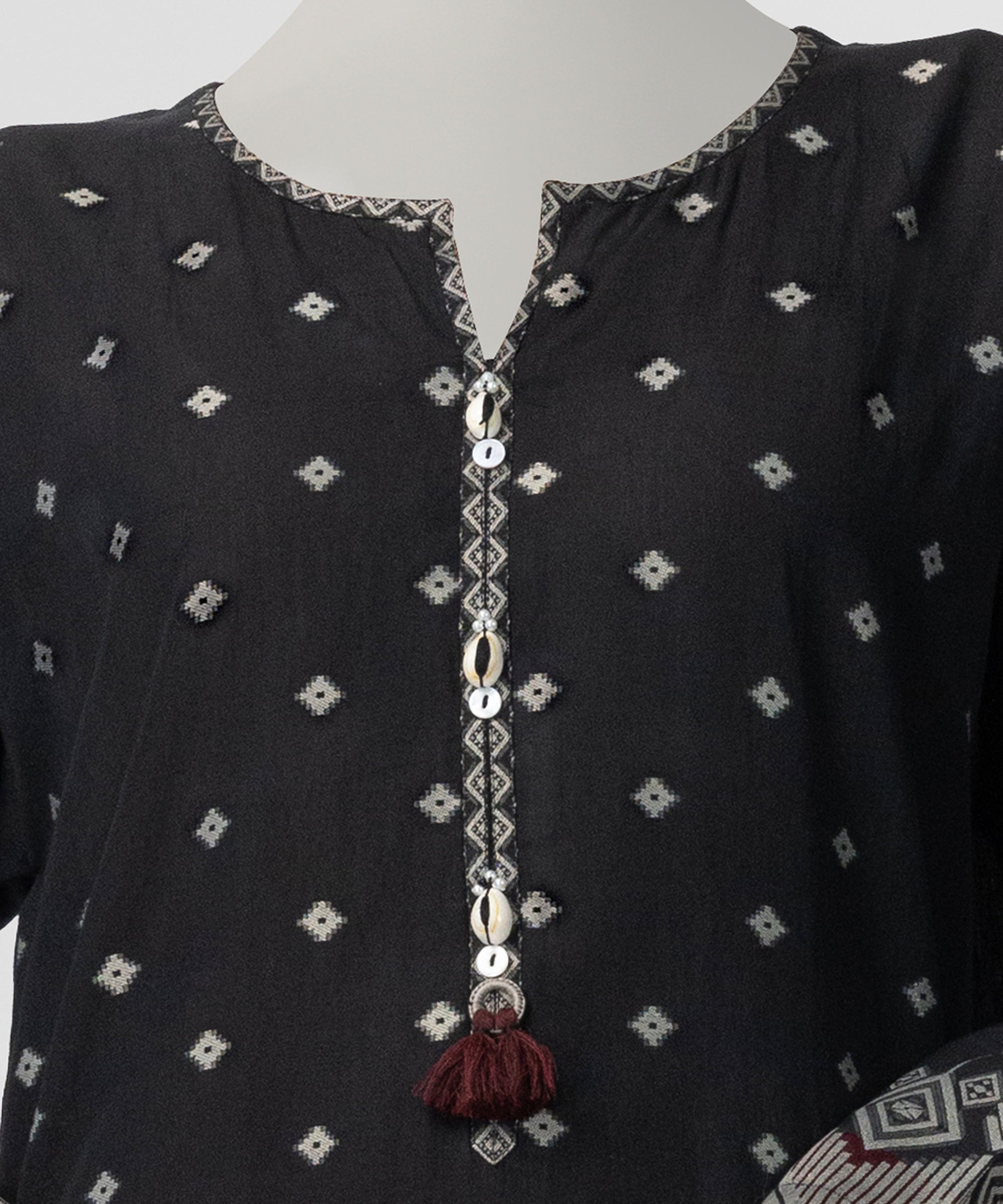 Black Yarn Dyed Jacquard Co-Ord Set