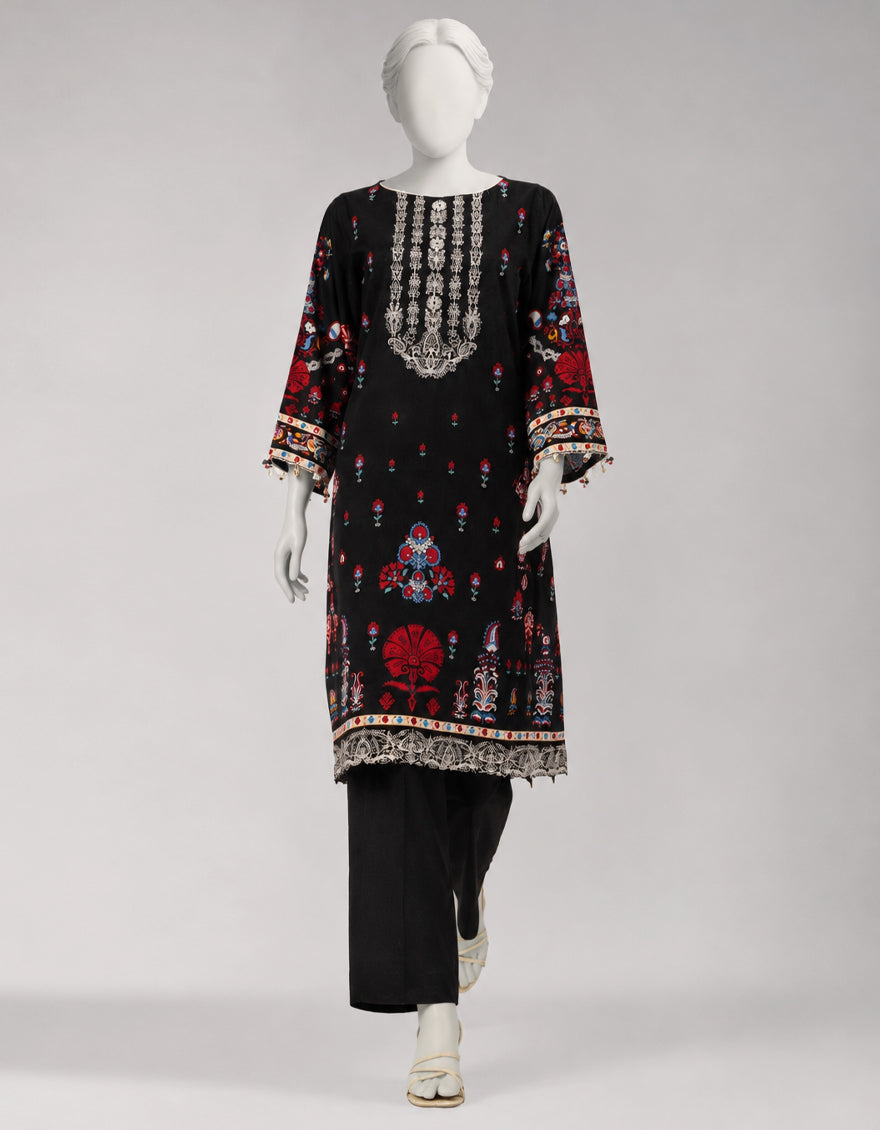 MULTICOLOR LAWN EMBROIDERED UNSTITCHED 2PC