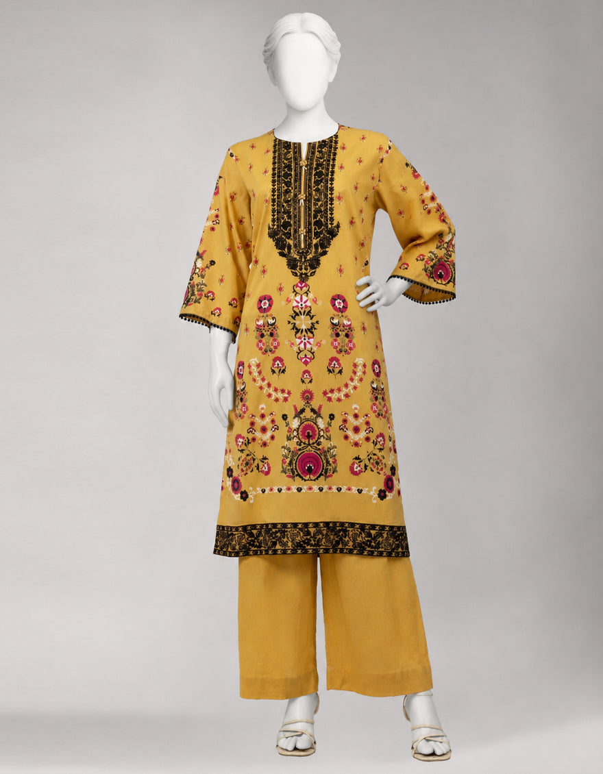 MULTICOLOR LAWN EMBROIDERED UNSTITCHED 2PC