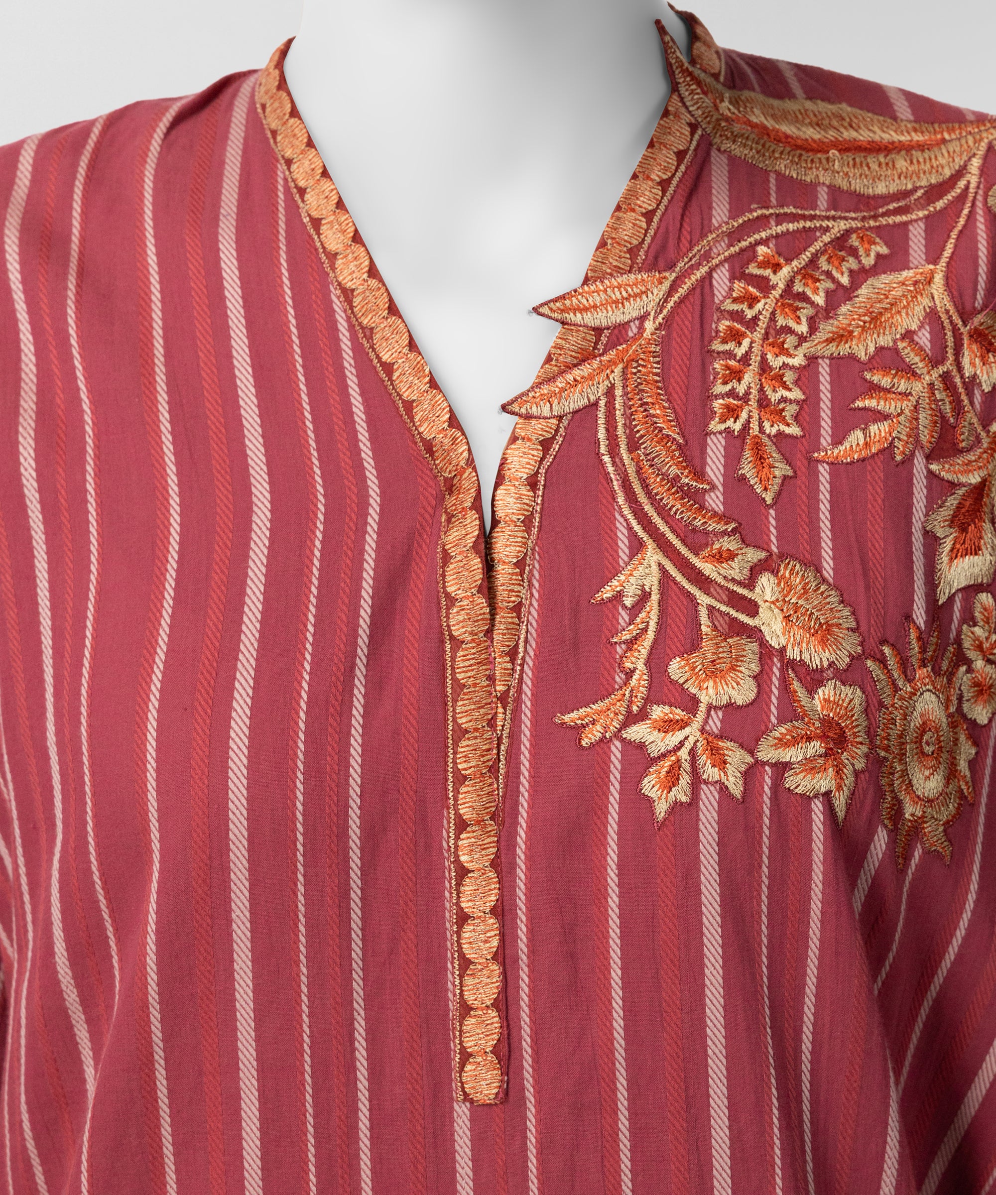 Pink Embroidered Jacquard Co-Ord Set