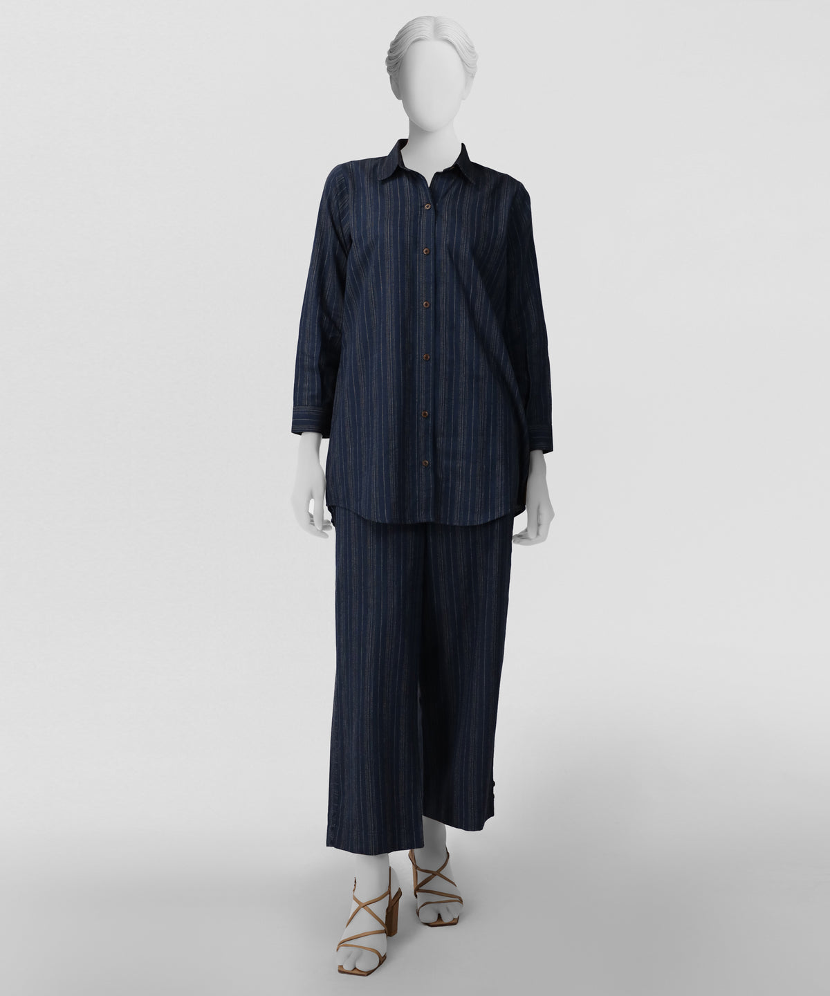 Black Yarn Dyed Dobby Co-Ord Set