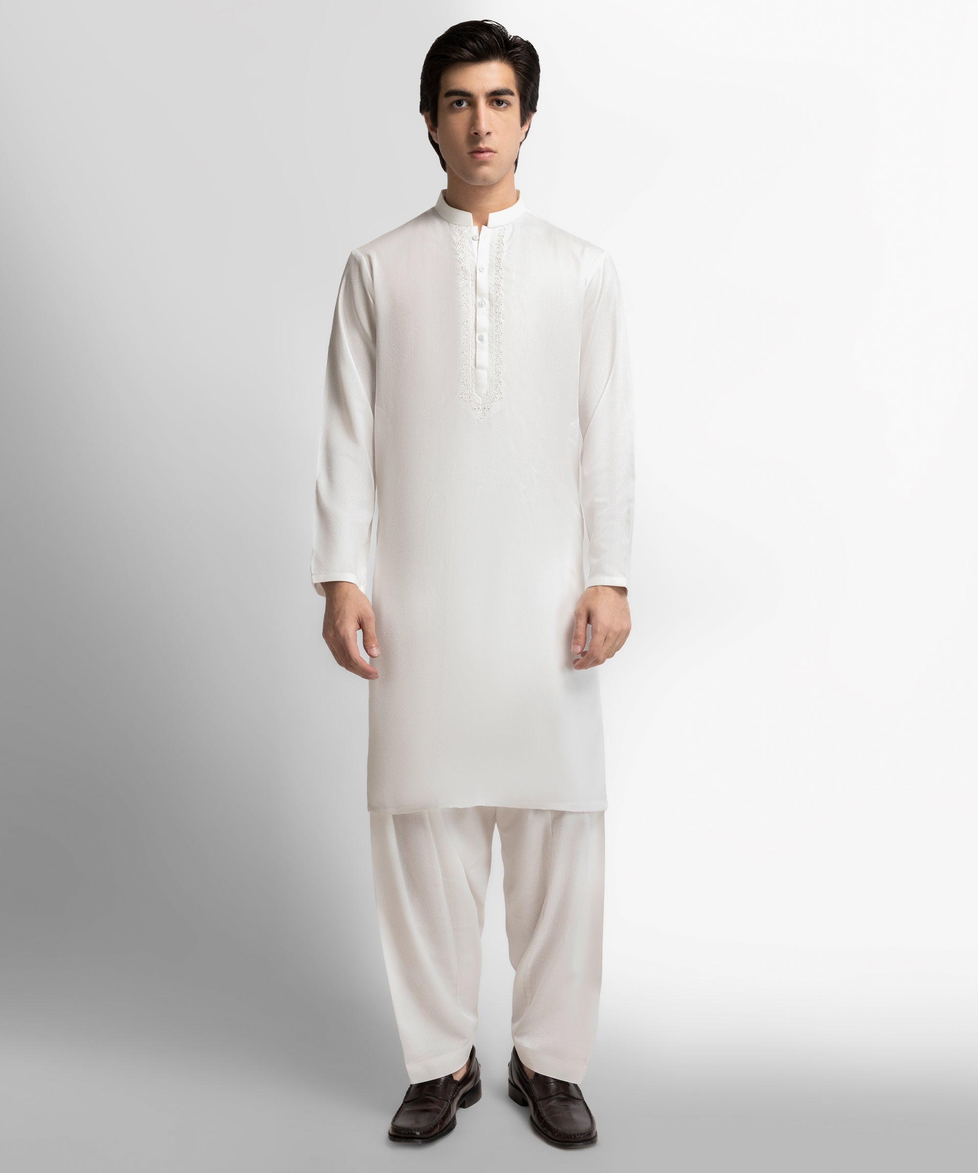 OFF WHITE FORMAL KAMEEZ SHALWAR