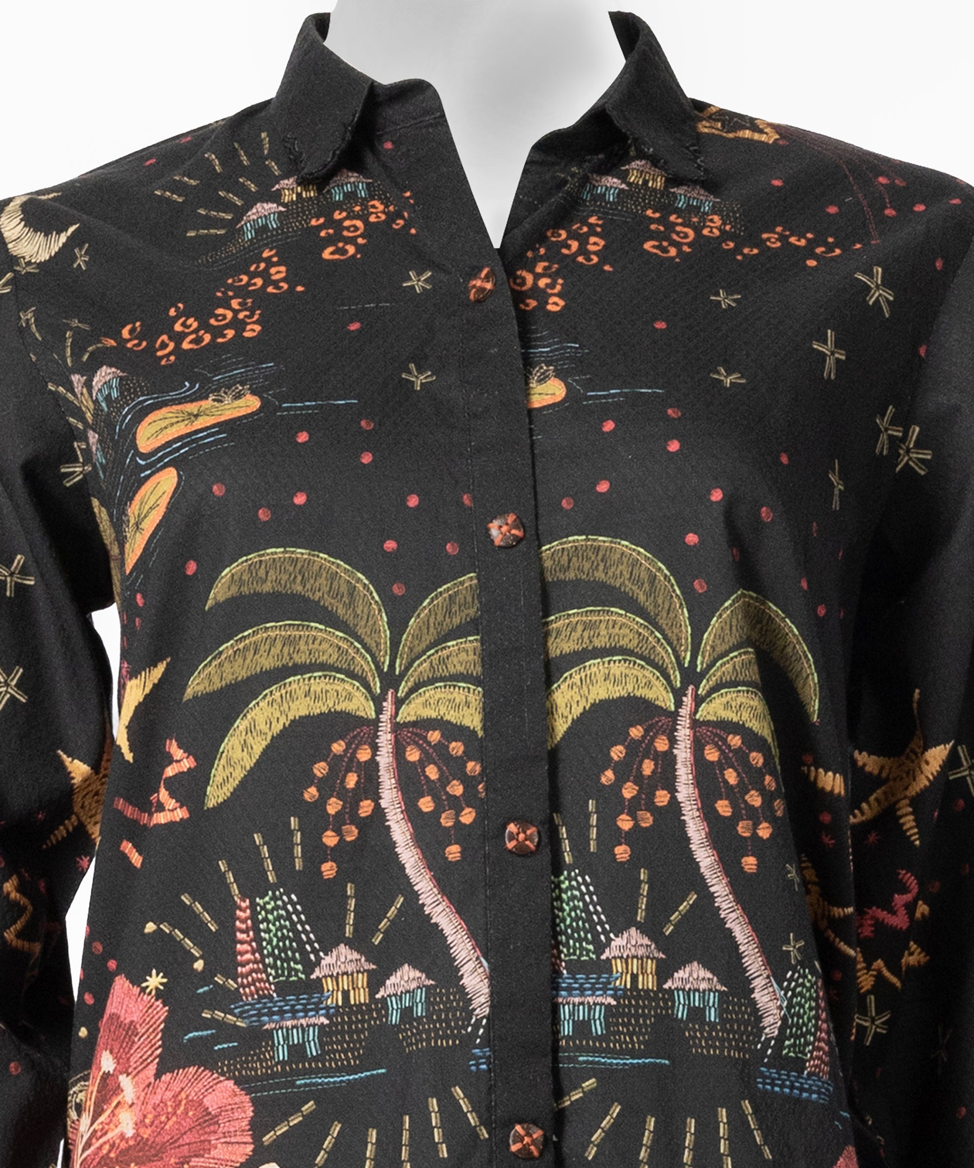 Black Digital Printed Dobby Stitched 2Pc