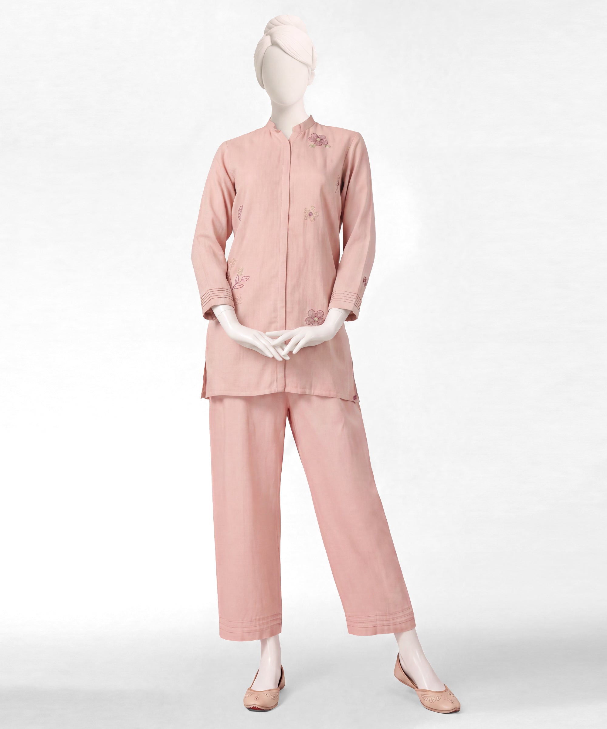 Pink Lawn Embroidered Stitched 2Pc