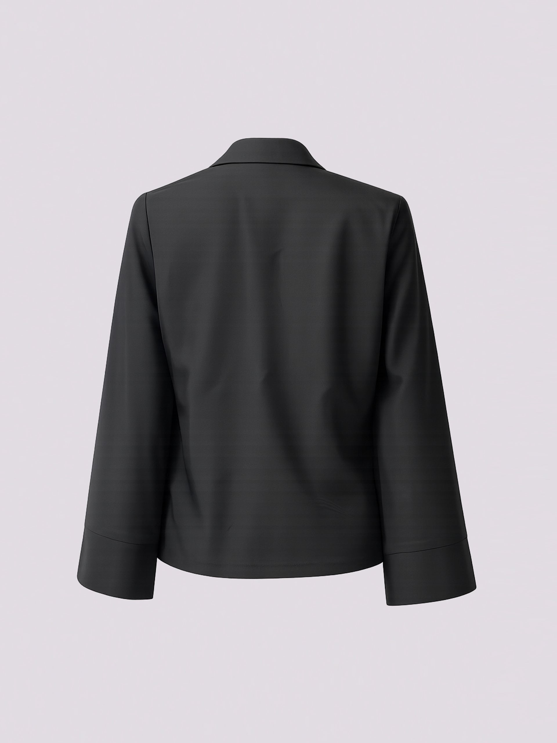 Black Overlap Blazer