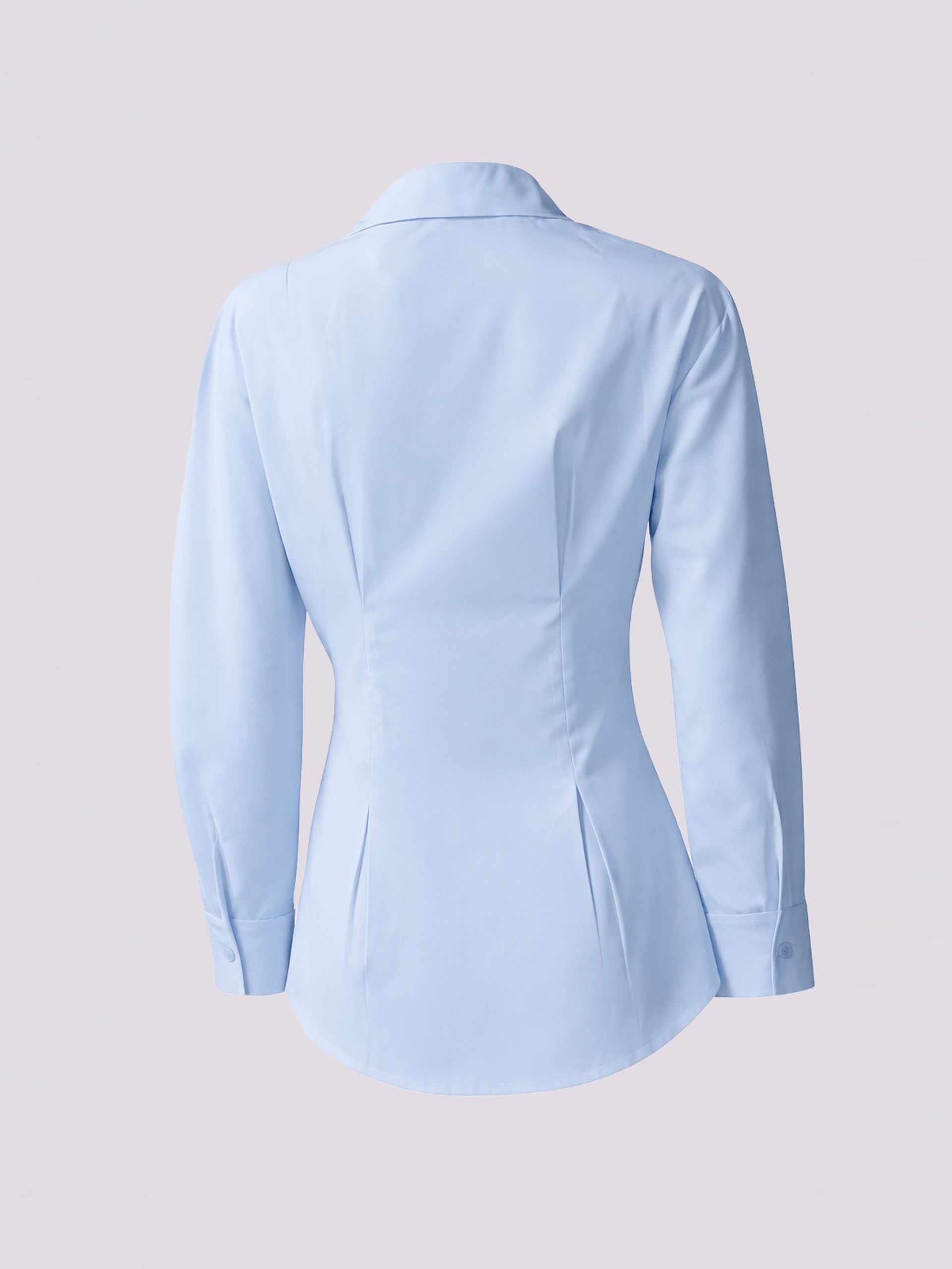 Blue Crossover Blouse
