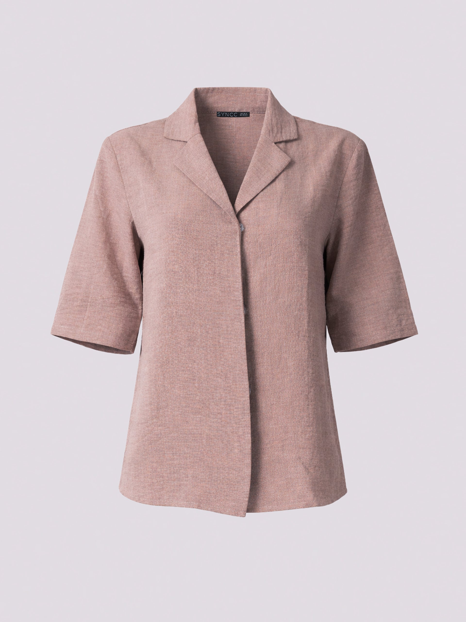 Taupe Relaxed Button-Up Shirt