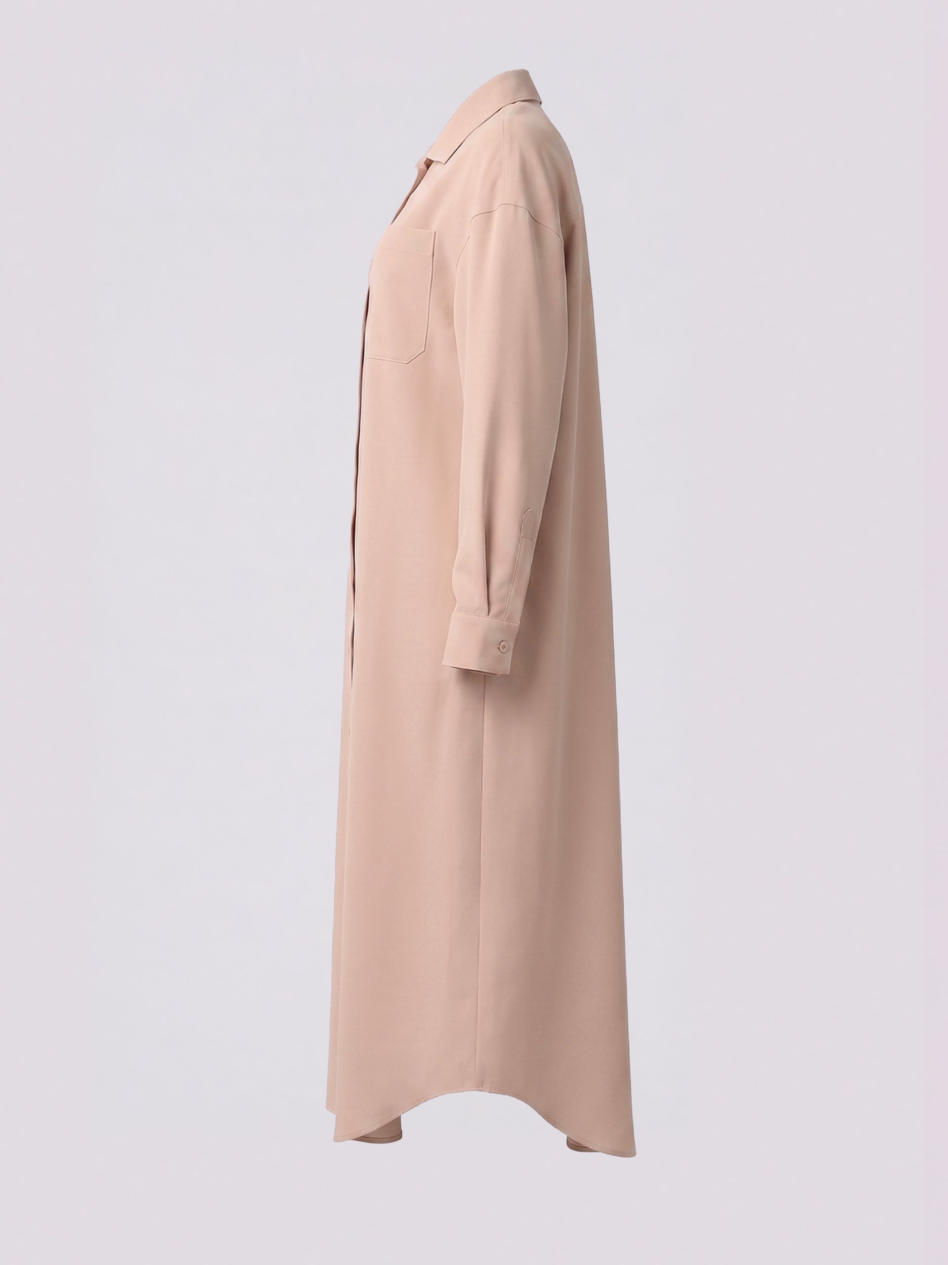 Pink Button-Down Maxi Dress