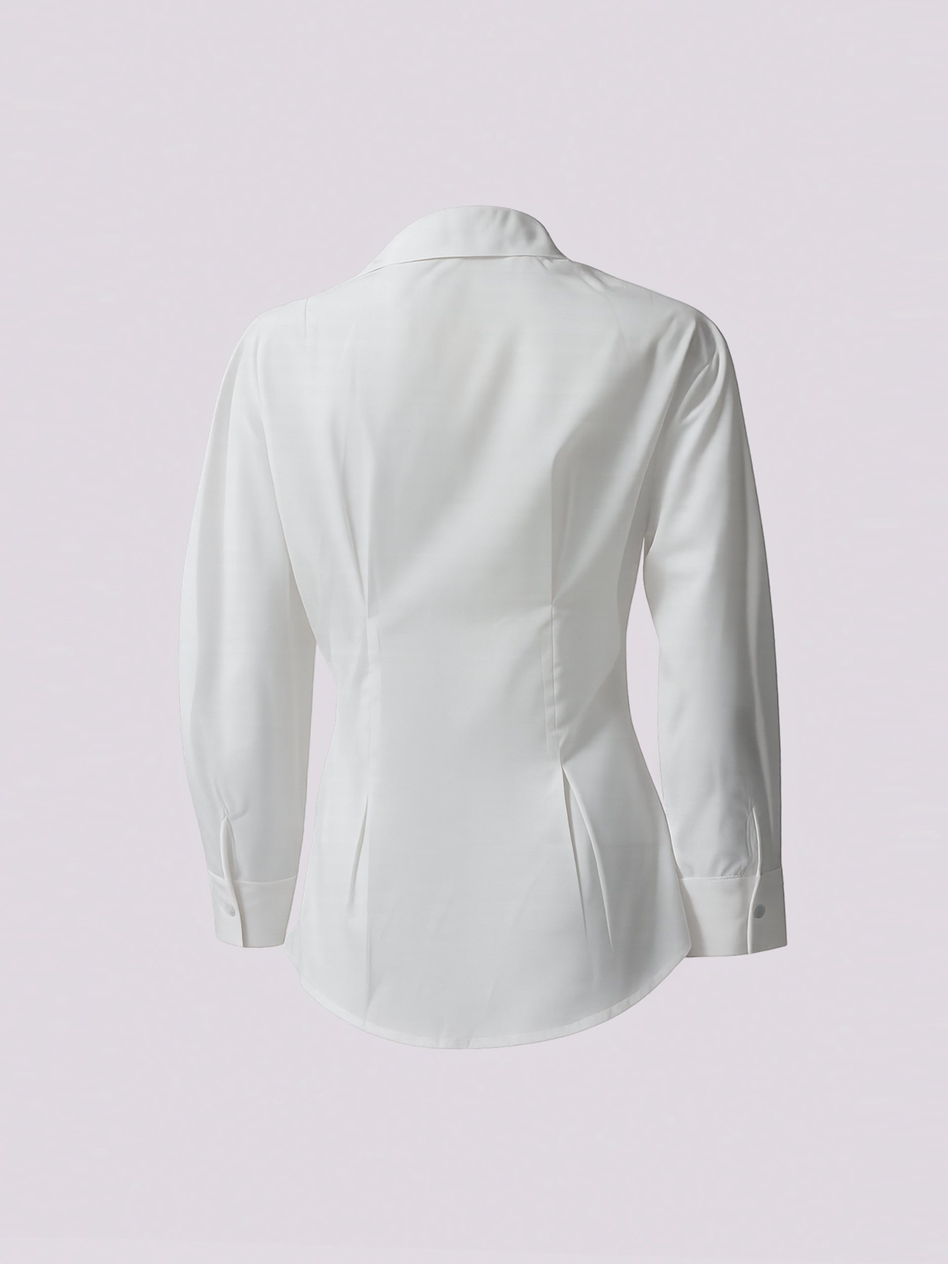 White Crossover Wrap Shirt