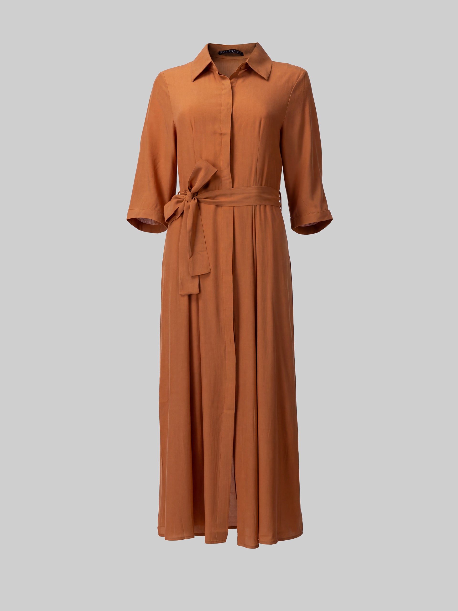 Cedarwood Belted Shirt Dress