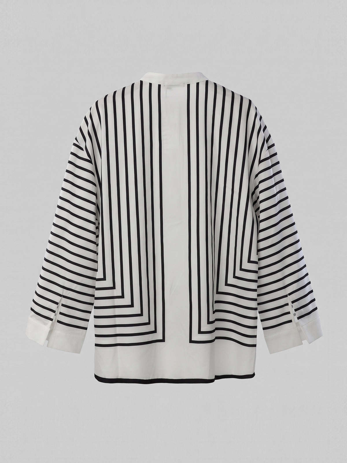 Monochromatic Geometric Stripe Shirt