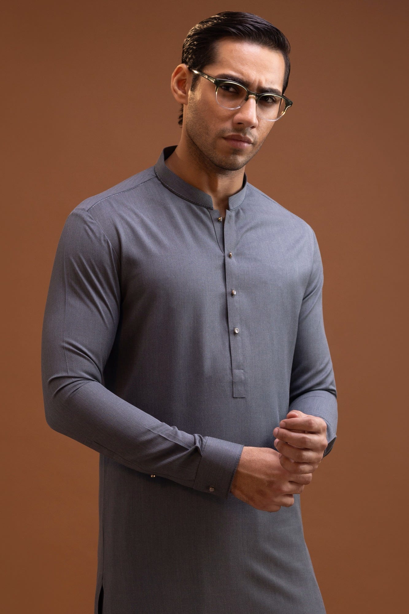 Santiago - Graphite Blended Kameez Shalwar