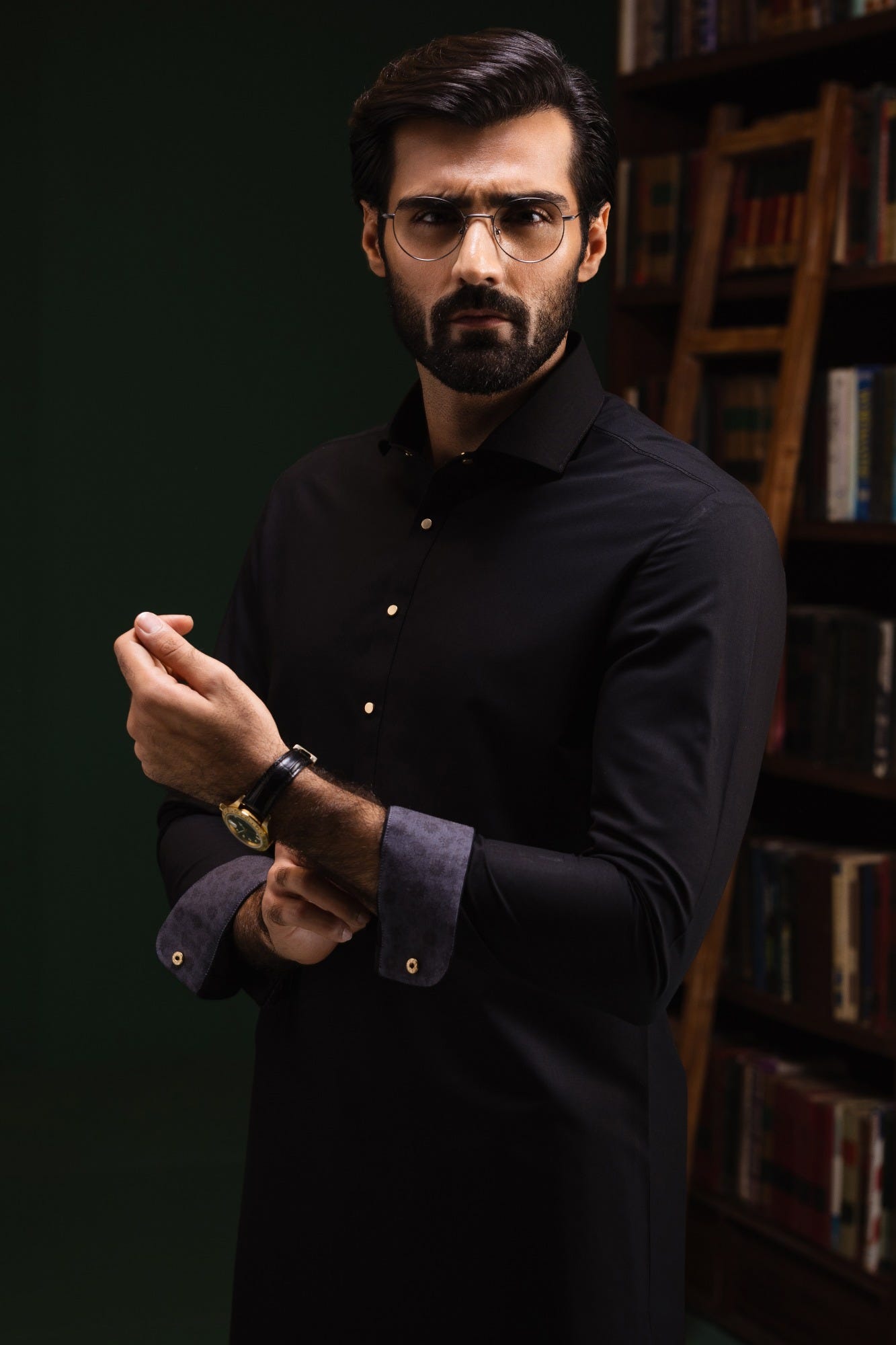 Antalya - Black Blended Kameez Shalwar