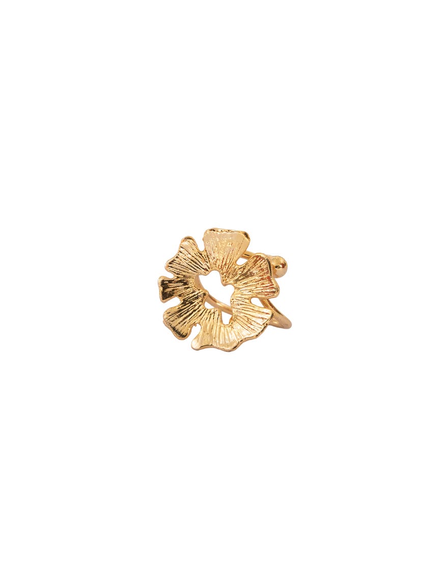 GLIDED BLOOM RING