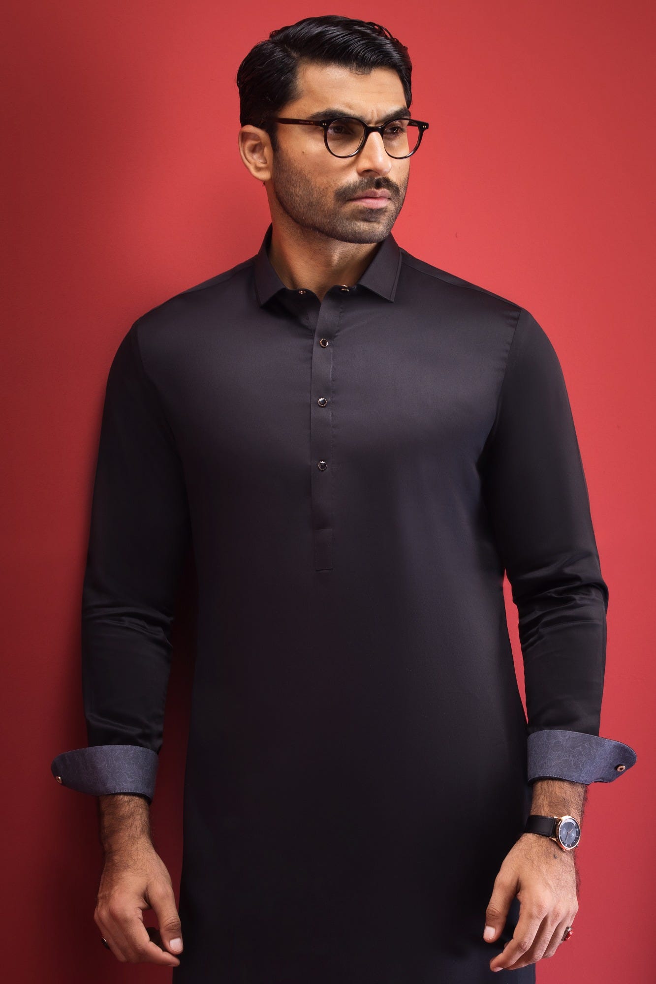 Argentina - Black Cotton Kameez Shalwar