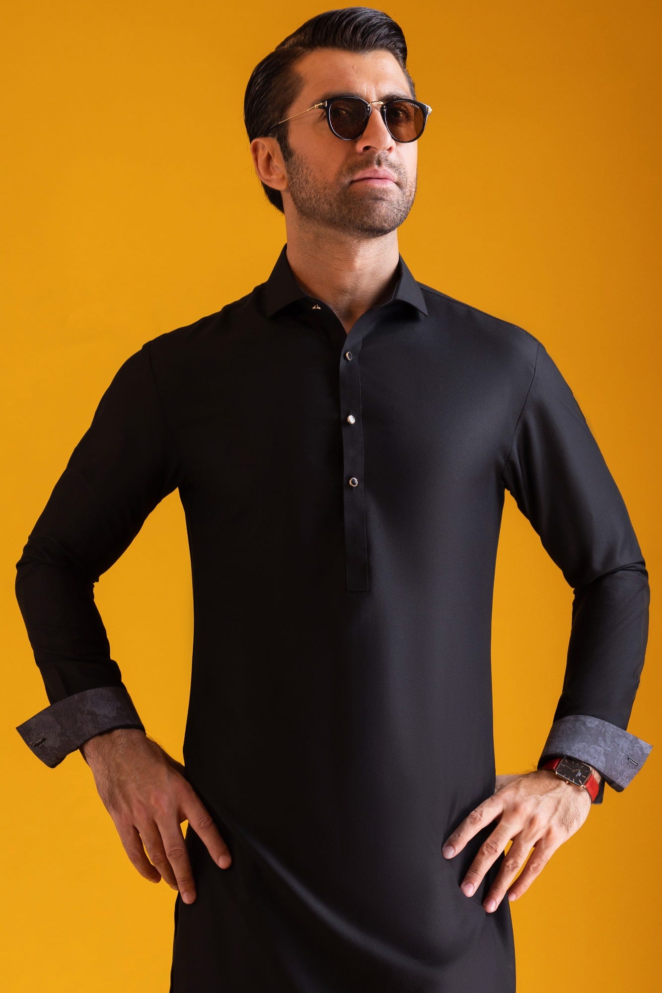 Arizona - Black Blended Kameez Shalwar