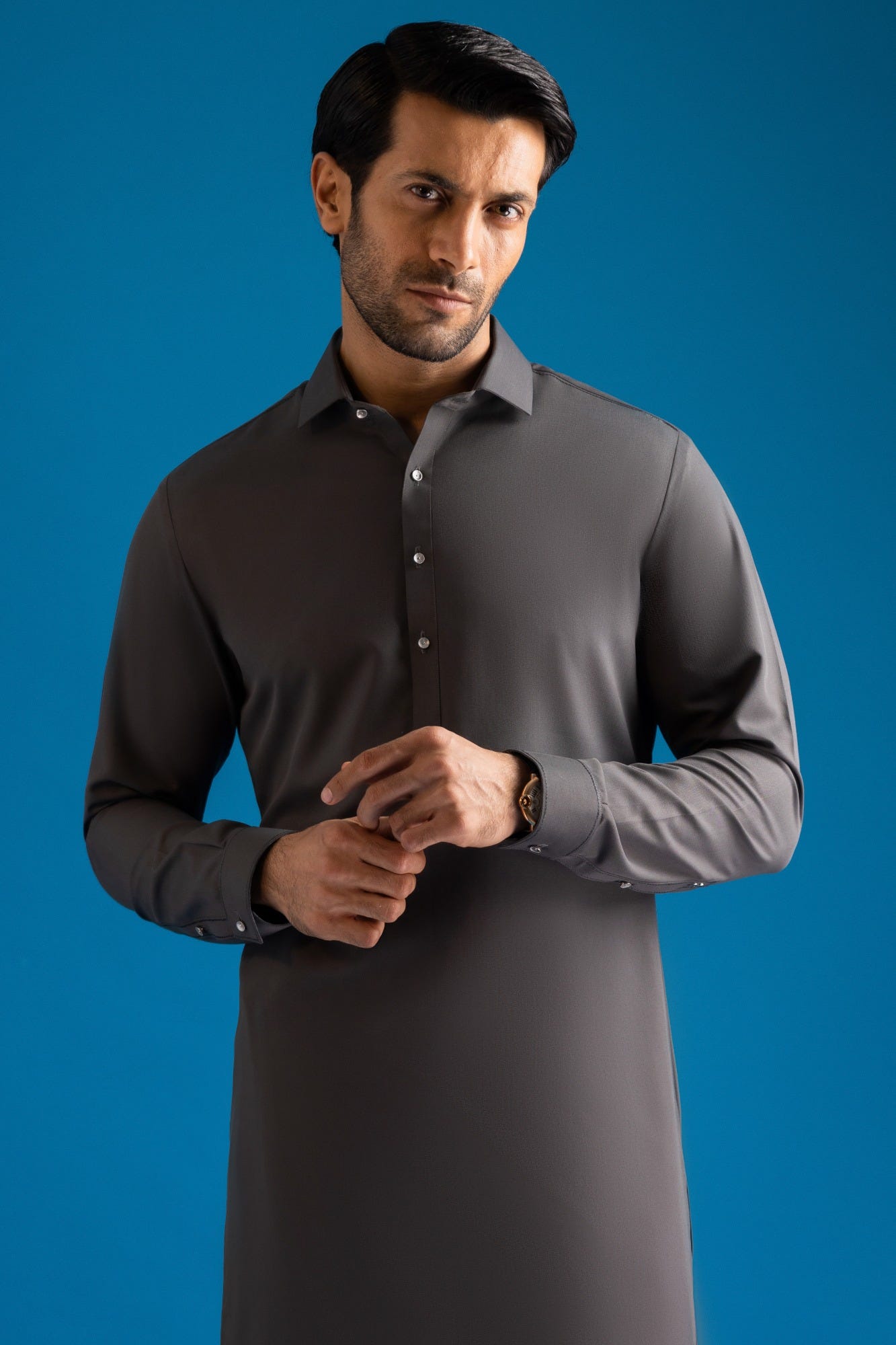 Arizona - Grey Blended Kameez Shalwar