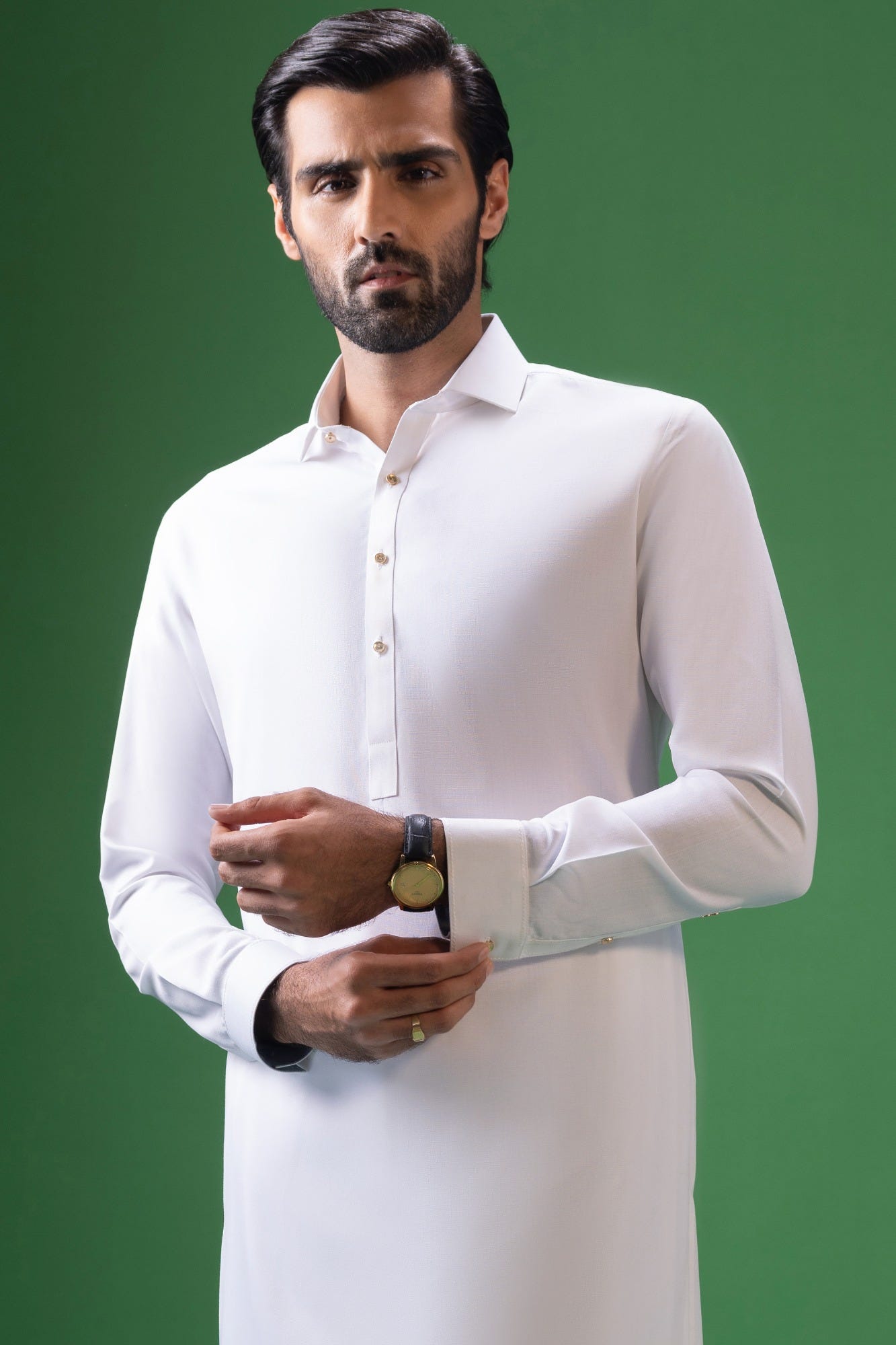 Arizona - White Blended Kameez Shalwar