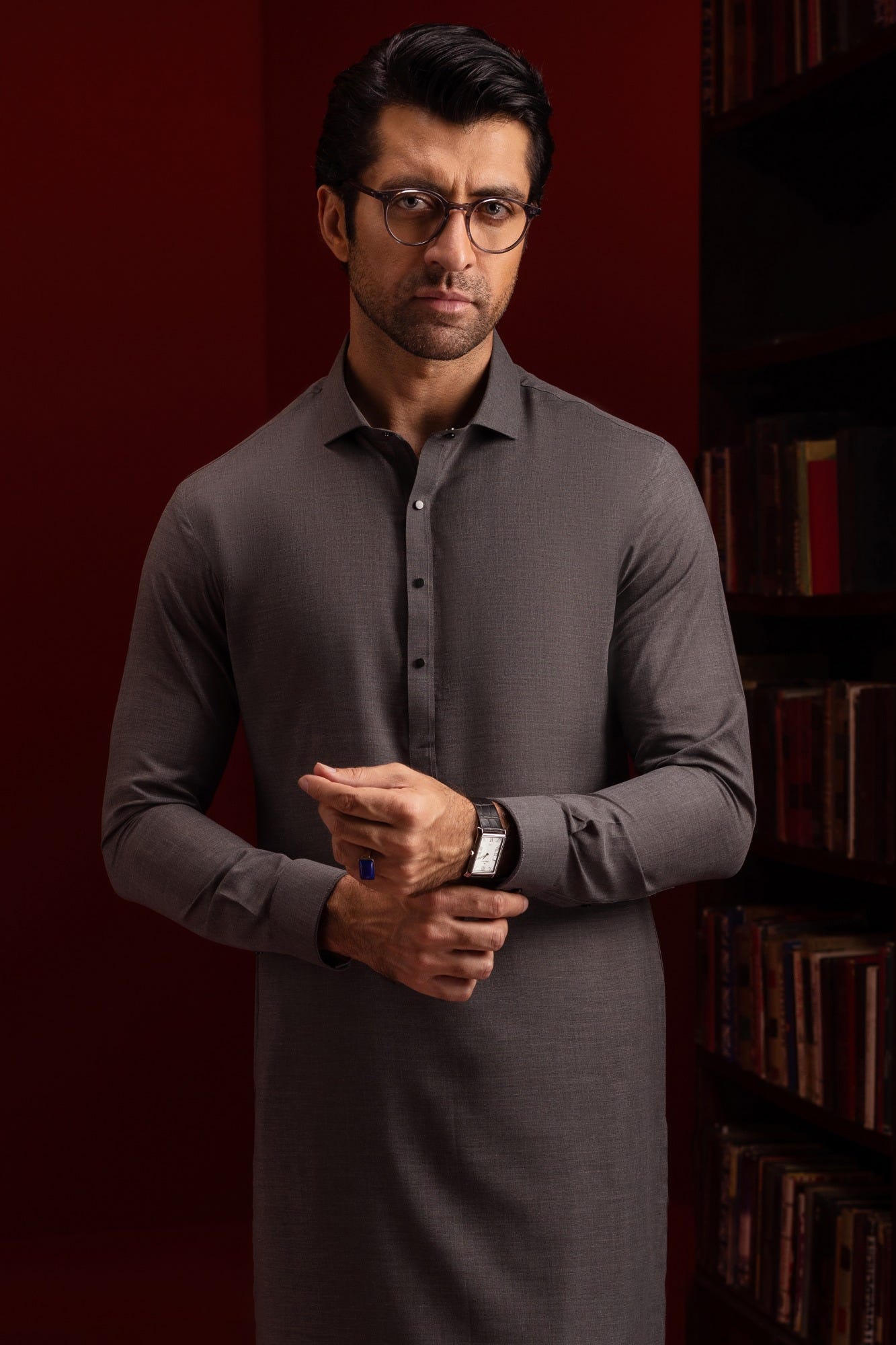 Baku - Black Blended Kameez Shalwar