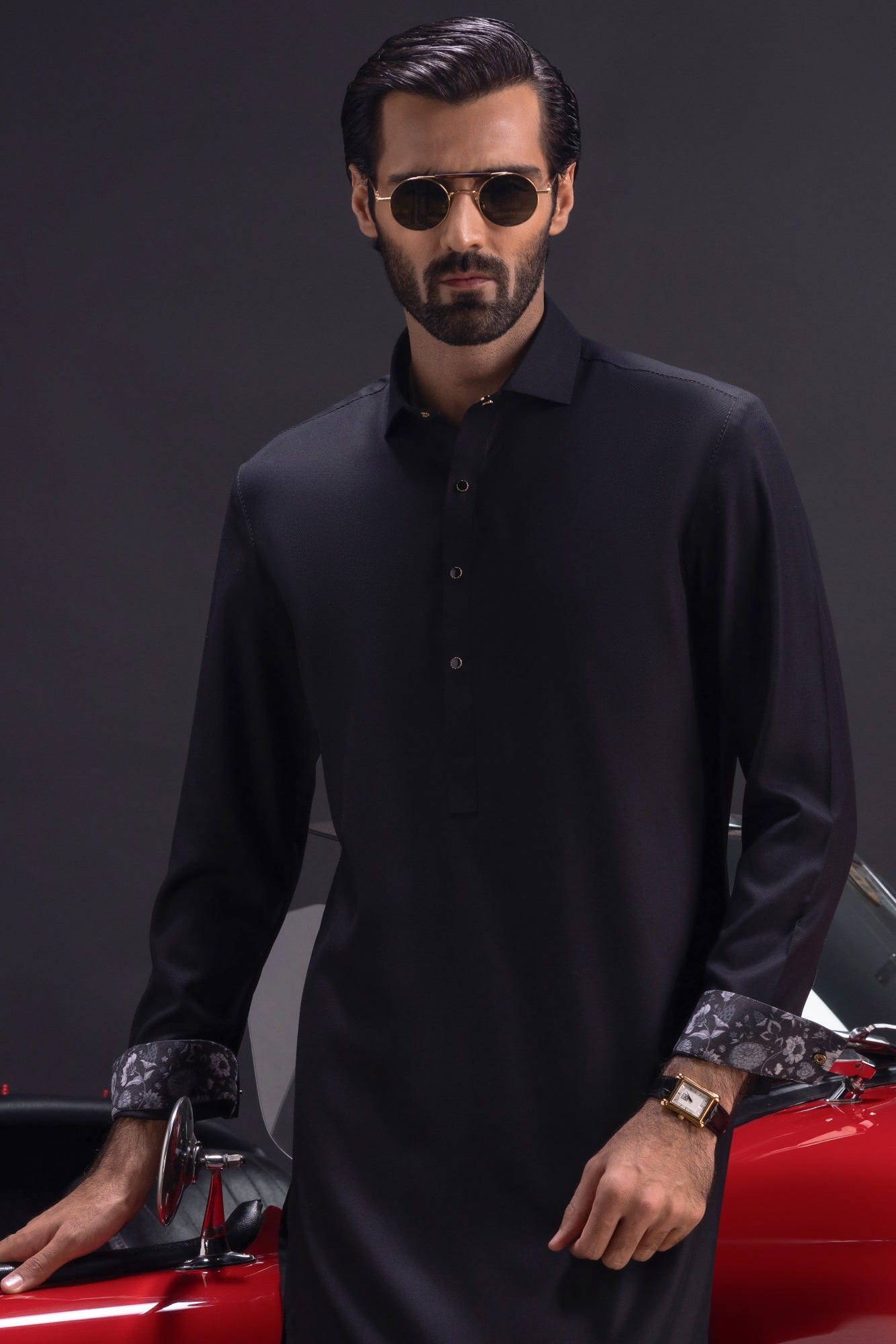 Belarus - Black Blended Kameez Shalwar