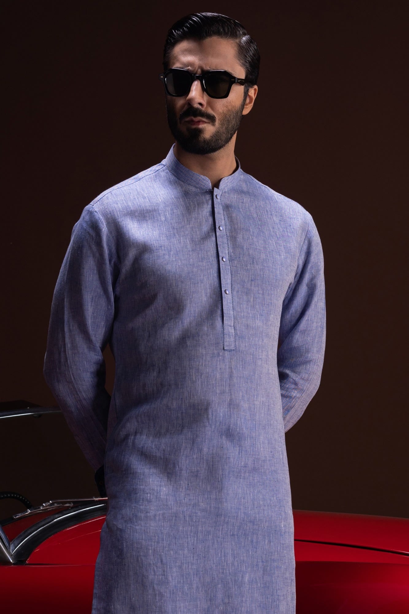 Belfort - Blue Linen Kurta Trouser