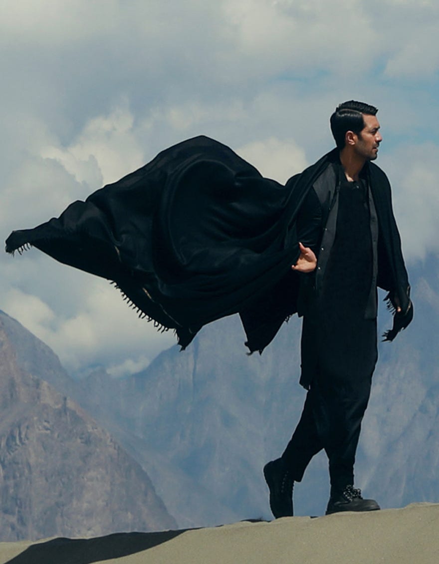 Black Men Shawl | Jjid-Shawl-9195