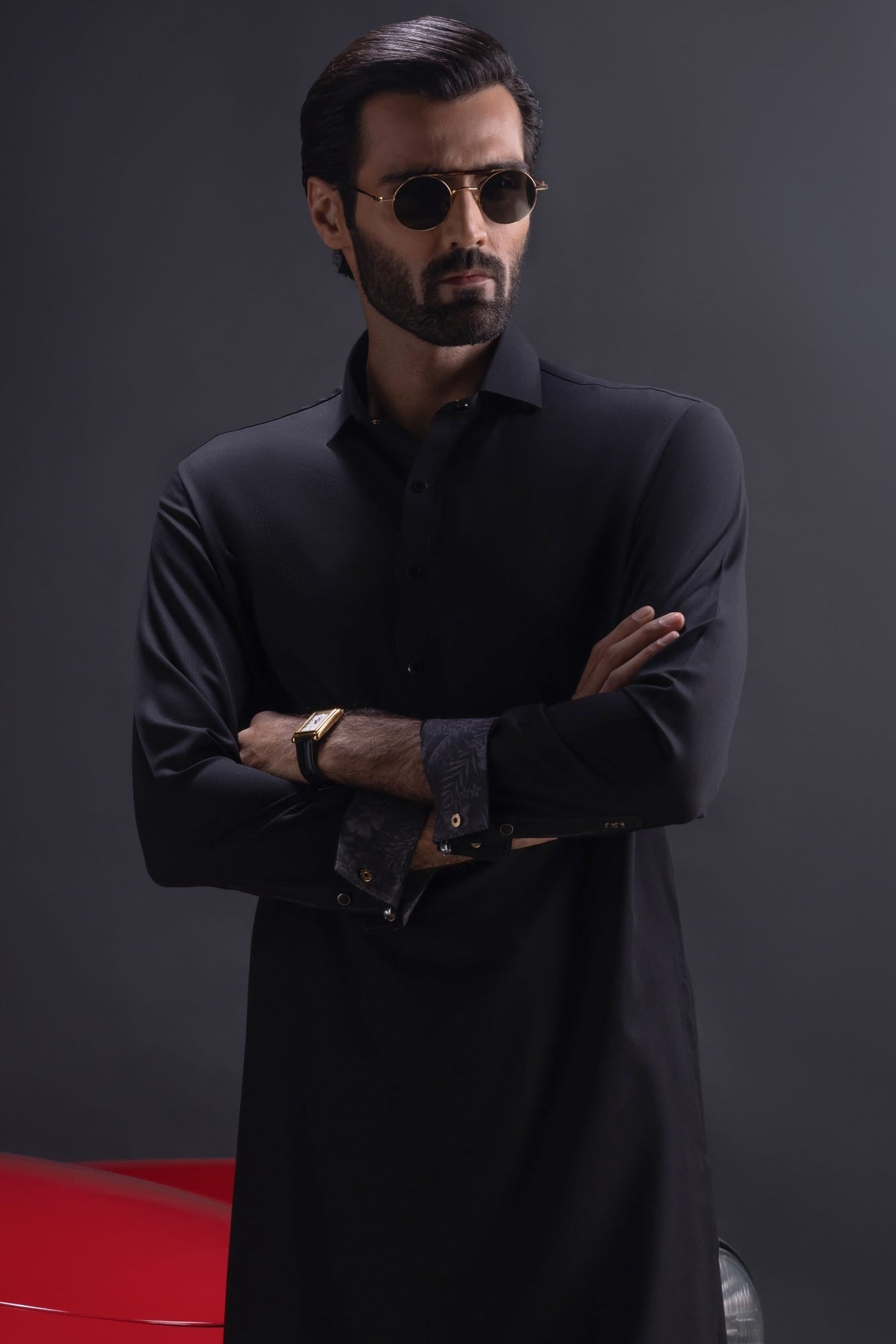St.Louis - Black Blended Kameez Shalwar