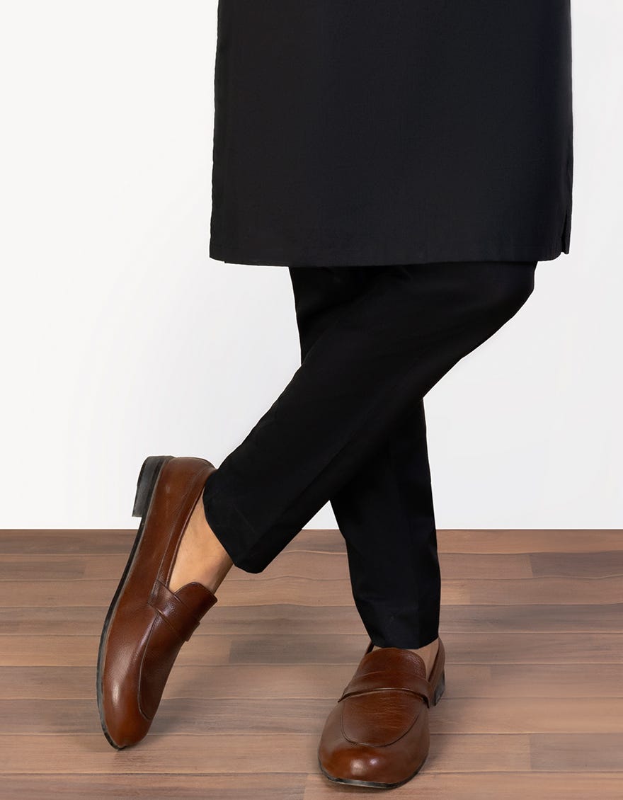 Black Cotton Trouser | Jjps-303-R13-J-Gm193103