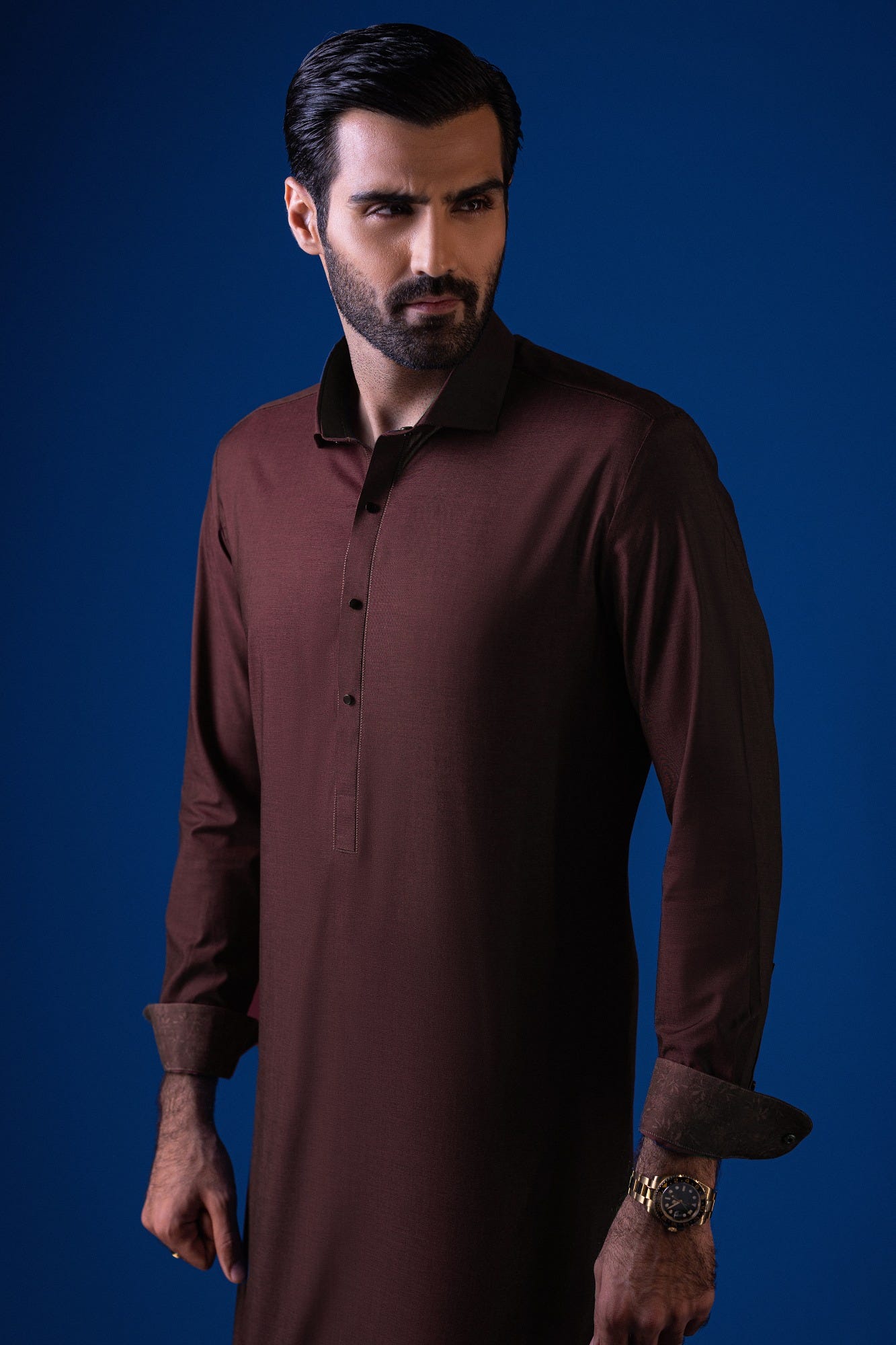 Brooklyn - Burgundy Cotton Kurta Trouser
