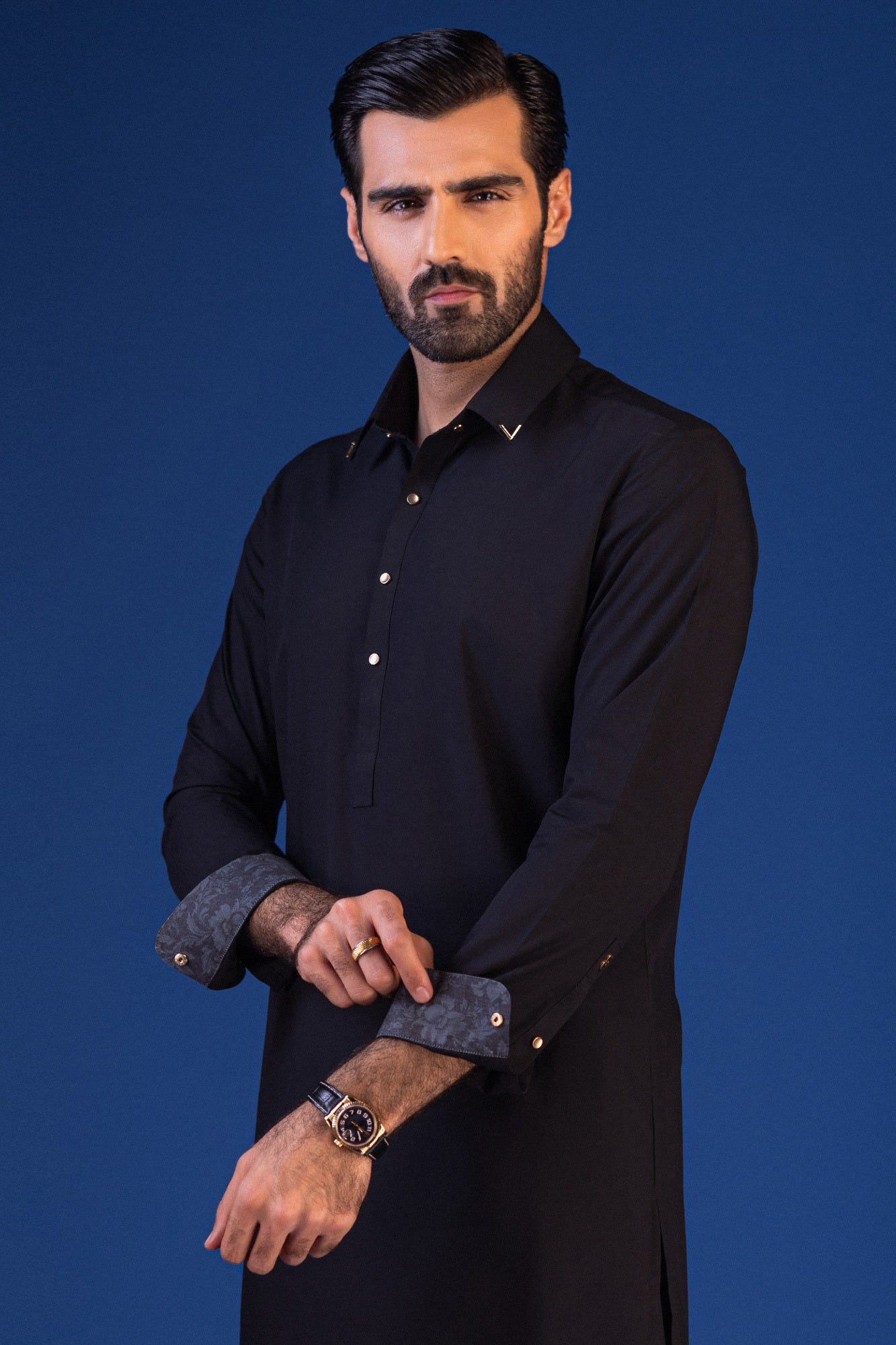 Budapest - Black Blended Kameez Shalwar