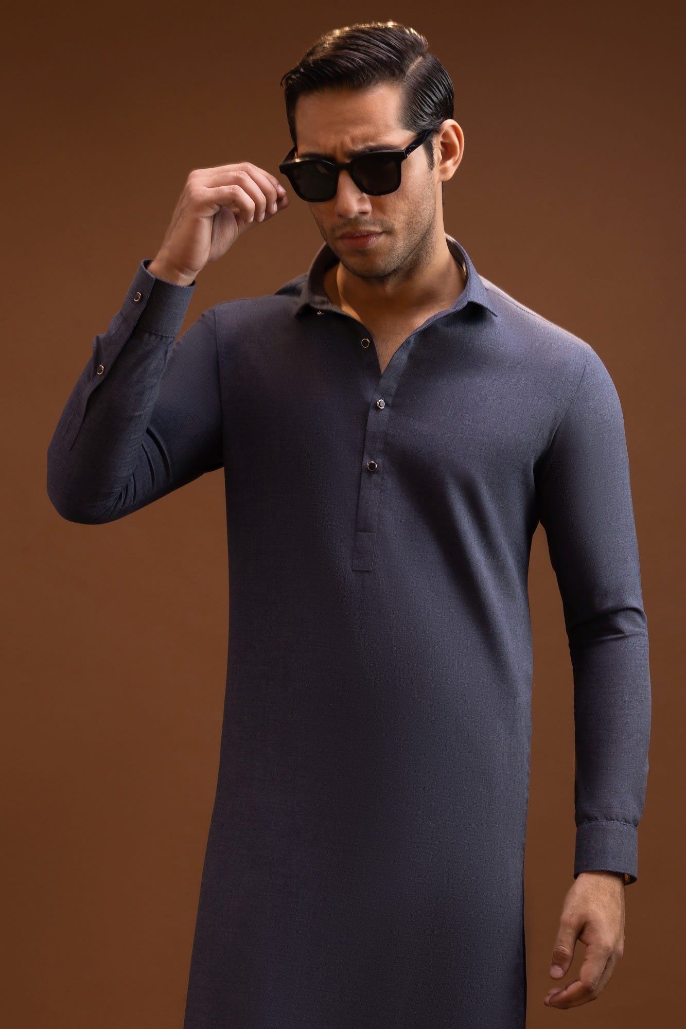 Alaska - Denim Blended Kameez Shalwar
