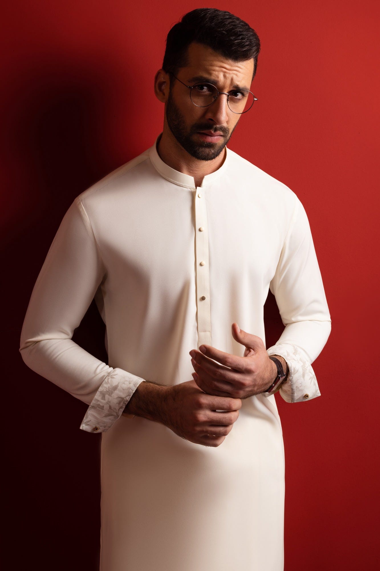 Casablanca - Cream Blended Kameez Shalwar